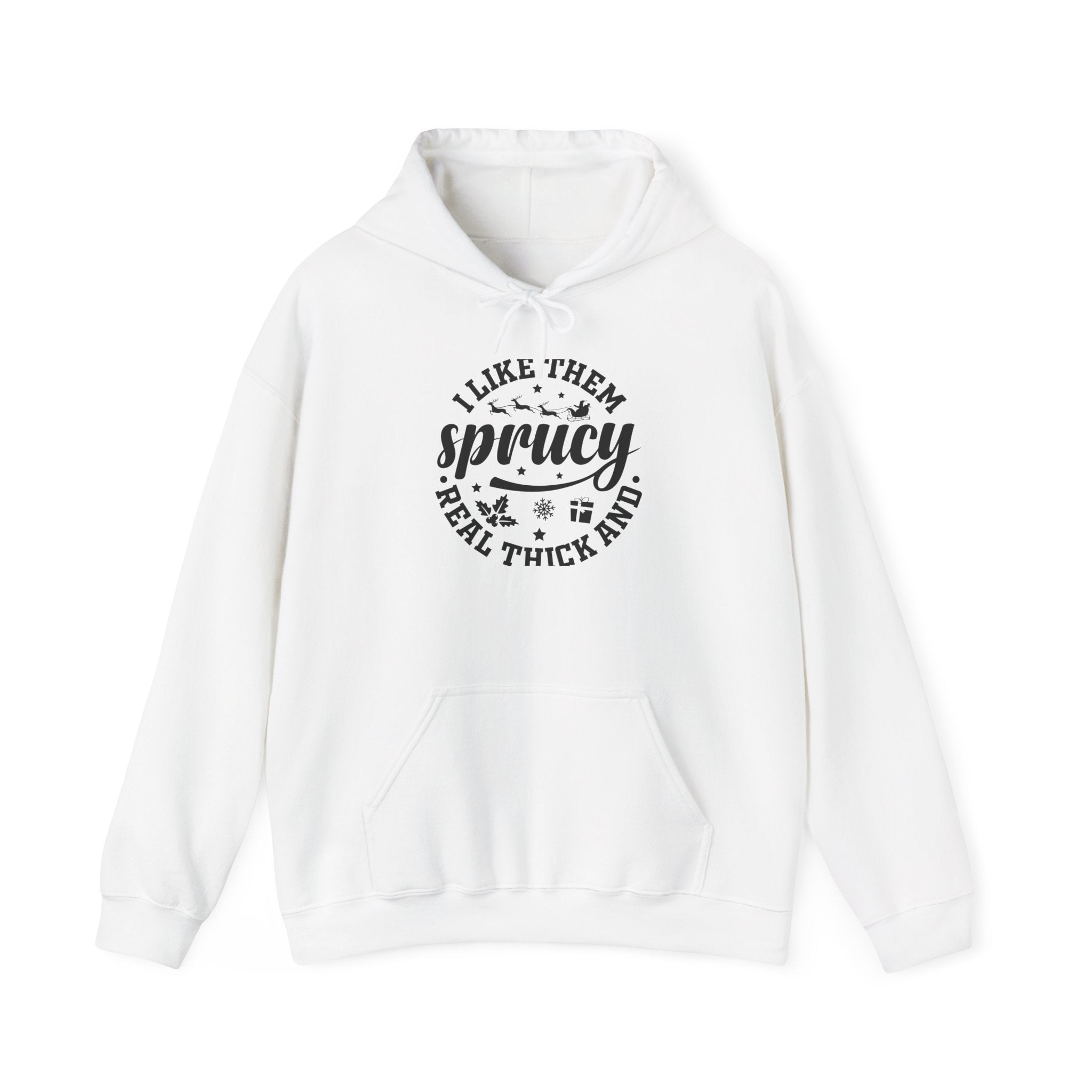 Sprucy Christmas Hoodie: Real Thick & Festive