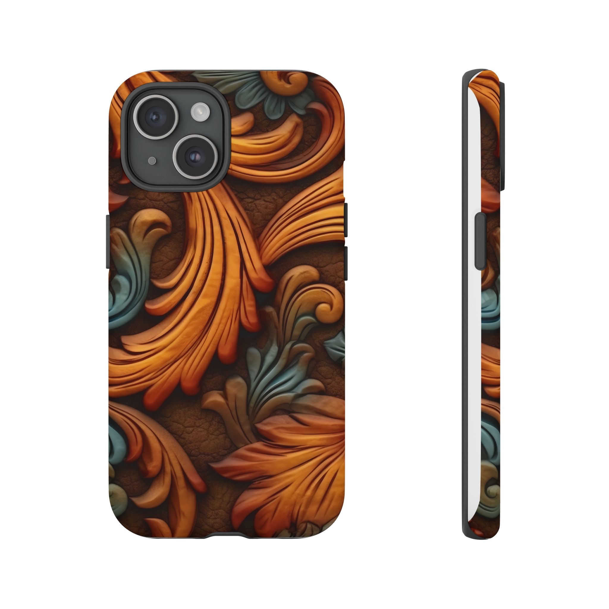 Baroque Copper iPhone Case - Hexagon Stone