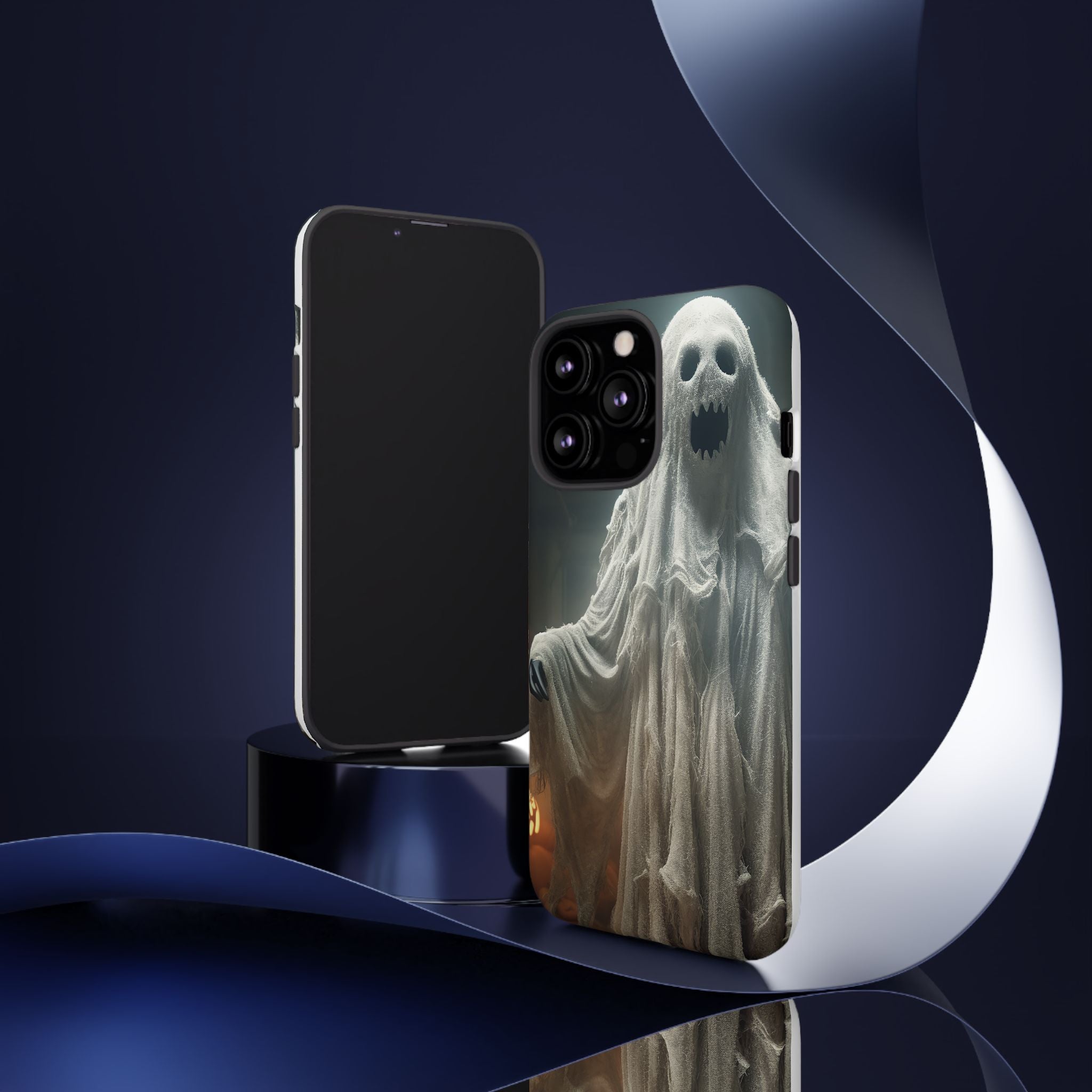 Spooky Ghost Hexagon Stone iPhone Case