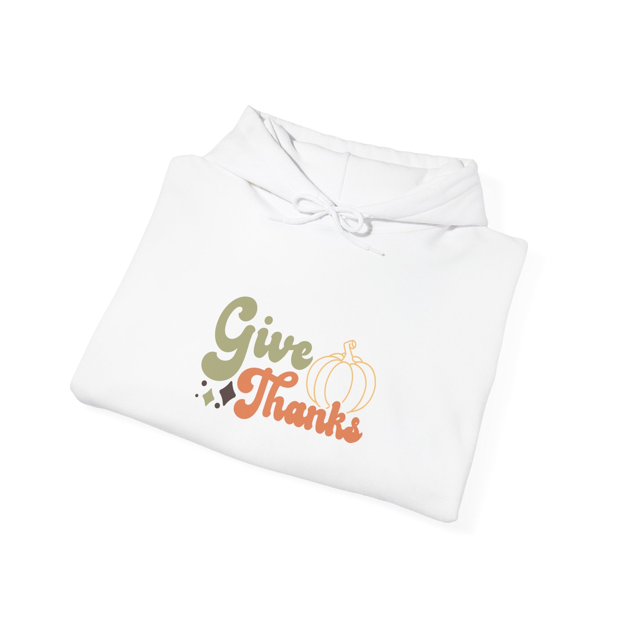 Give Thanks Pumpkin Hoodie - Retro Thanksgiving