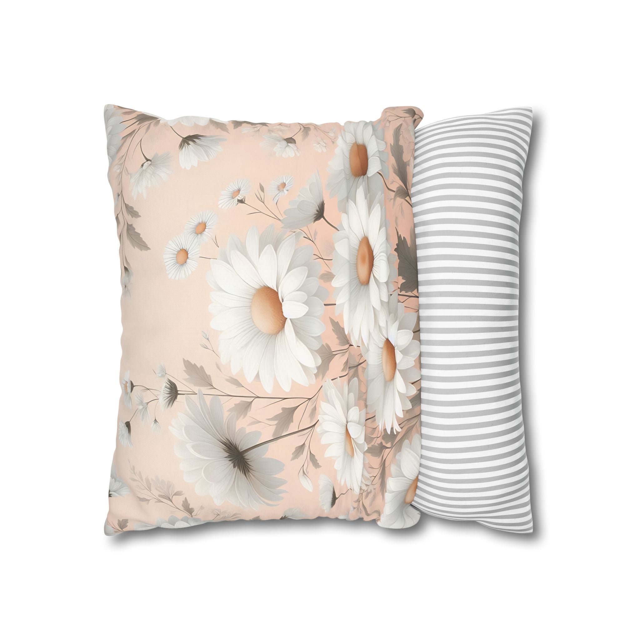 Peach Daisy Pillowcase - Floral Bedding