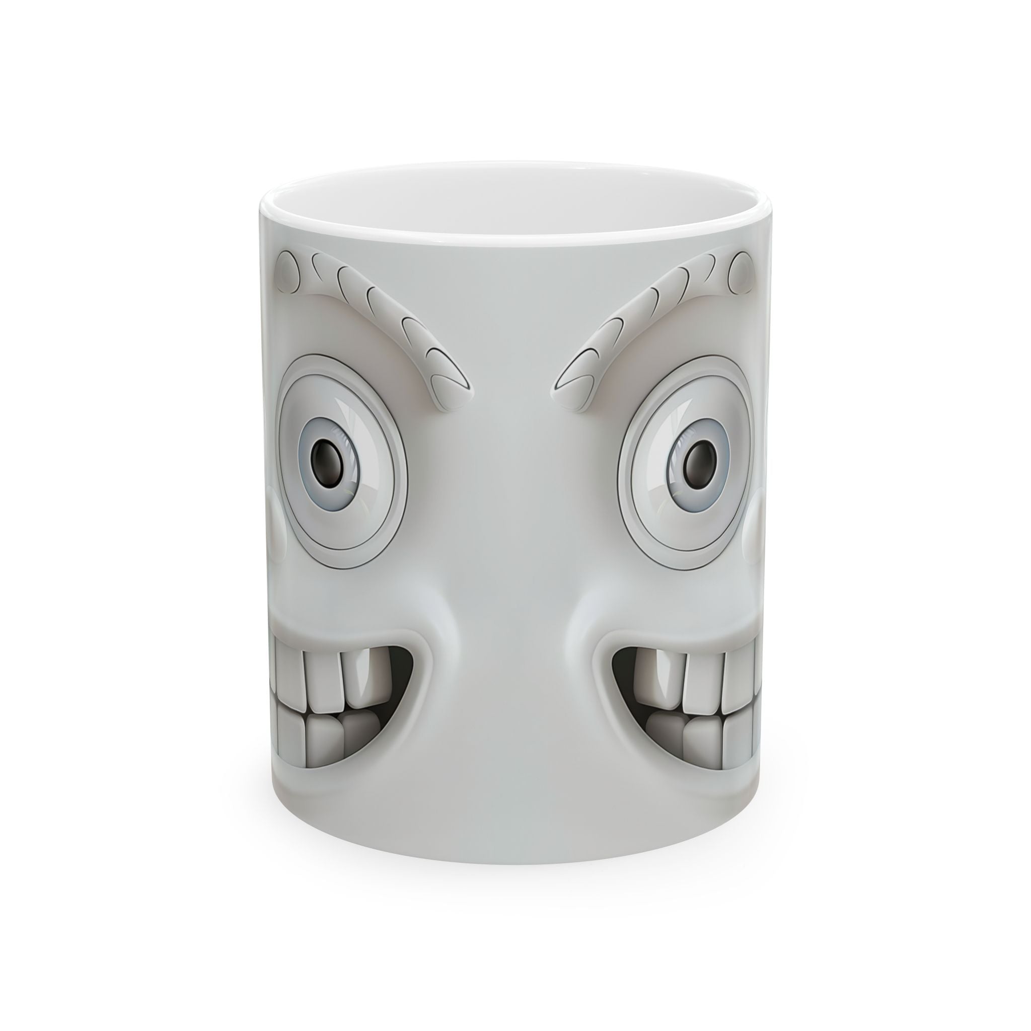 Smiling Face Mugs - Cute Cartoon Pair