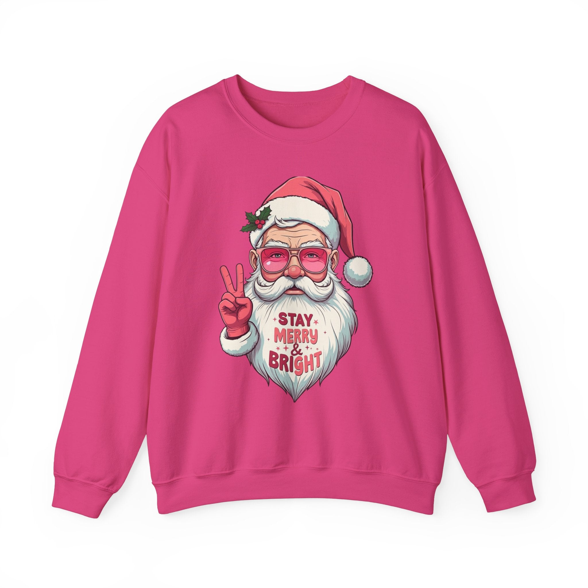 Pink Santa Peace Sweatshirt