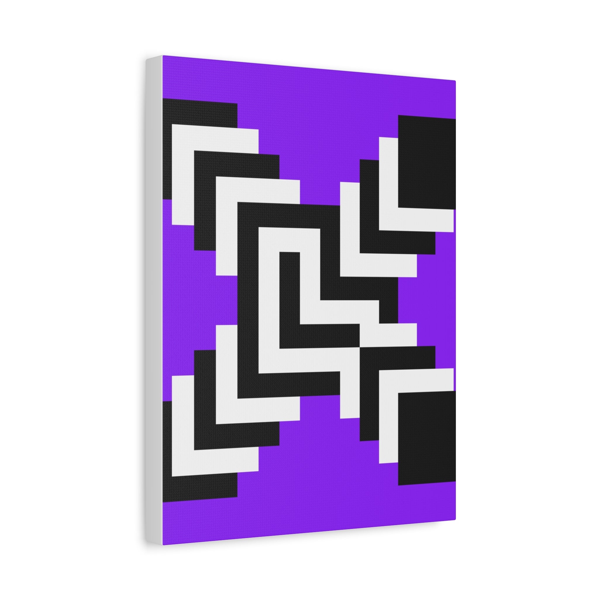 Purple Pixel Art Geometric Canvas