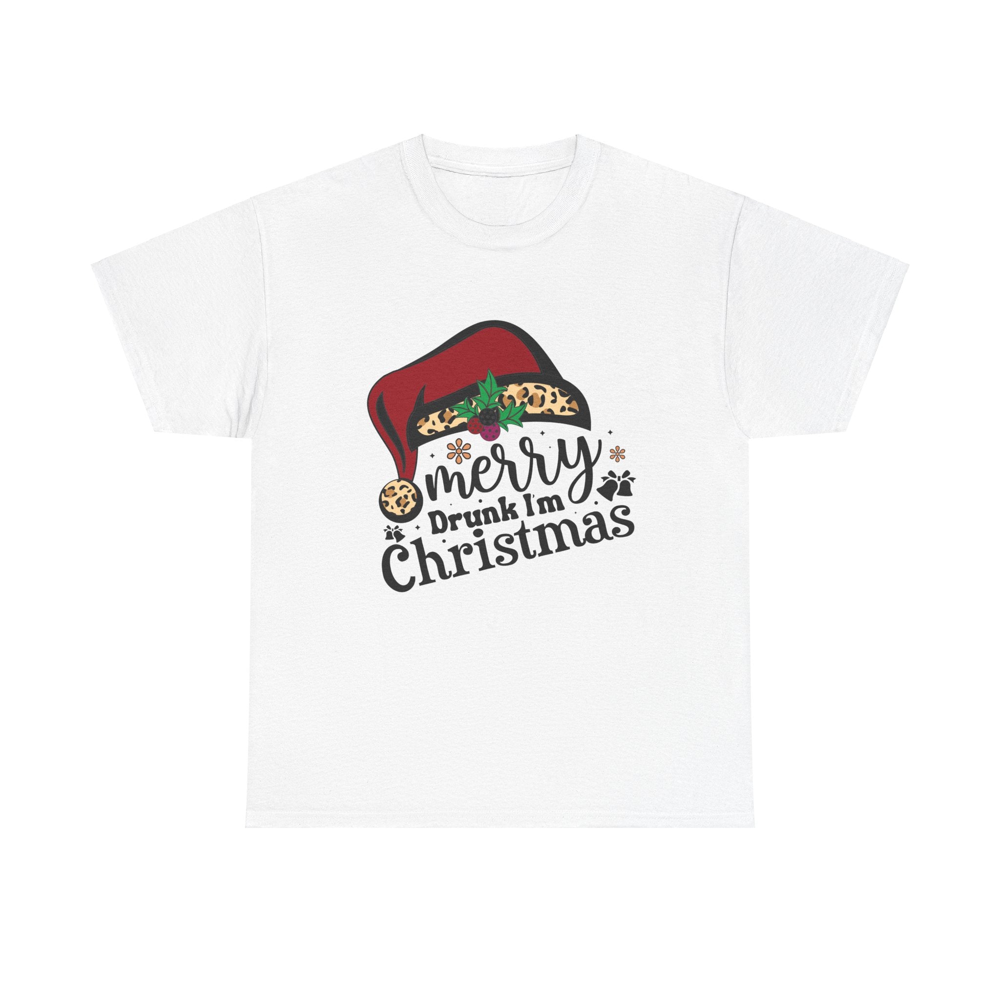 Leopard Santa Hat Xmas T-Shirt