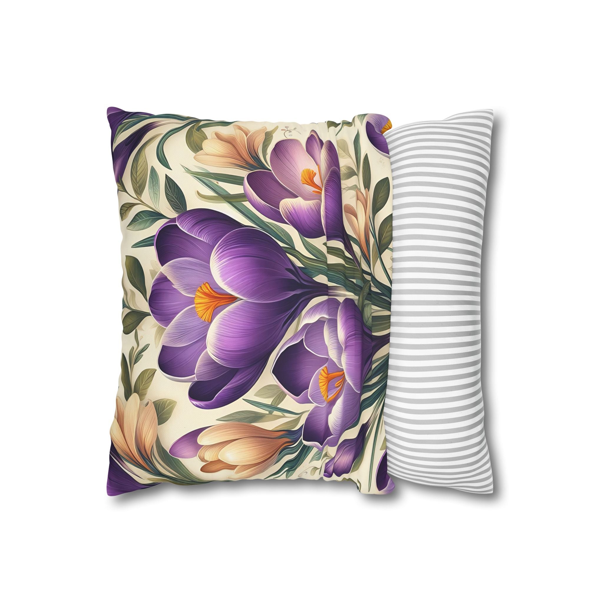 Purple Crocus Botanical Pillowcase