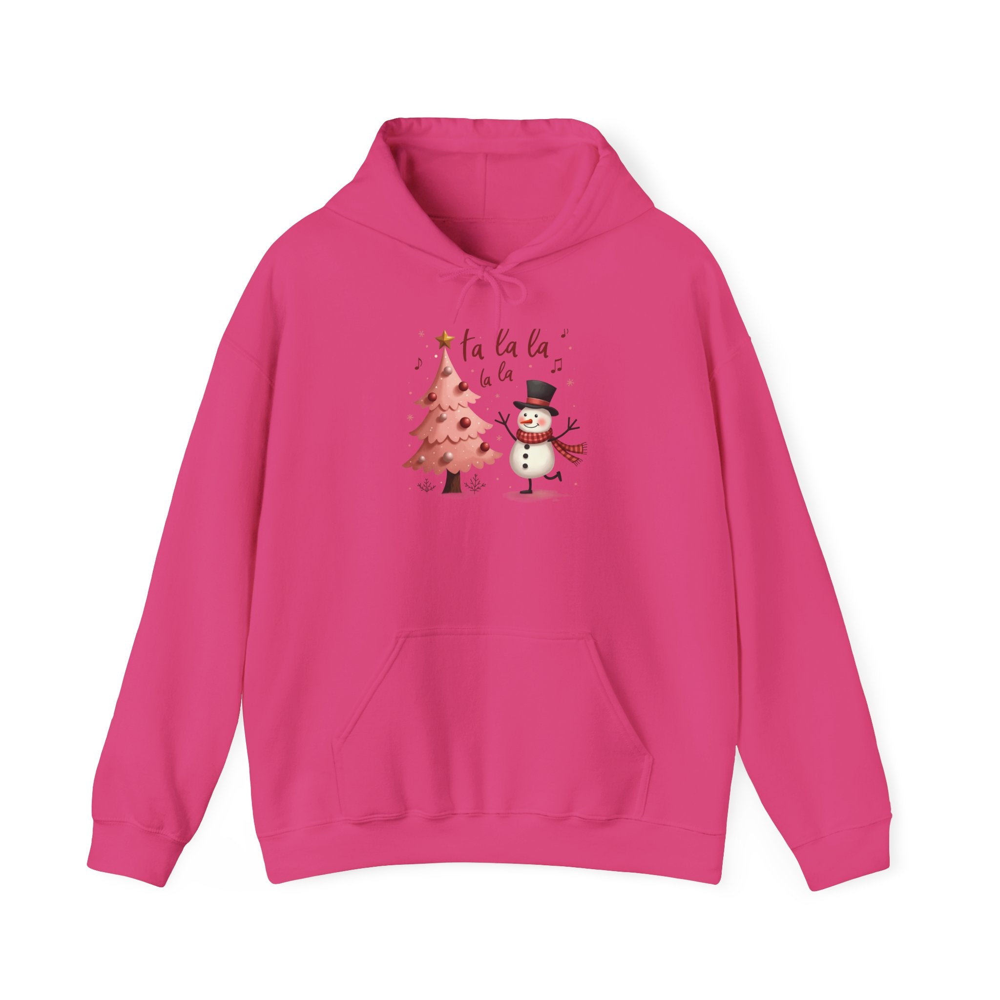 Pink Tree Snowman Christmas Hoodie