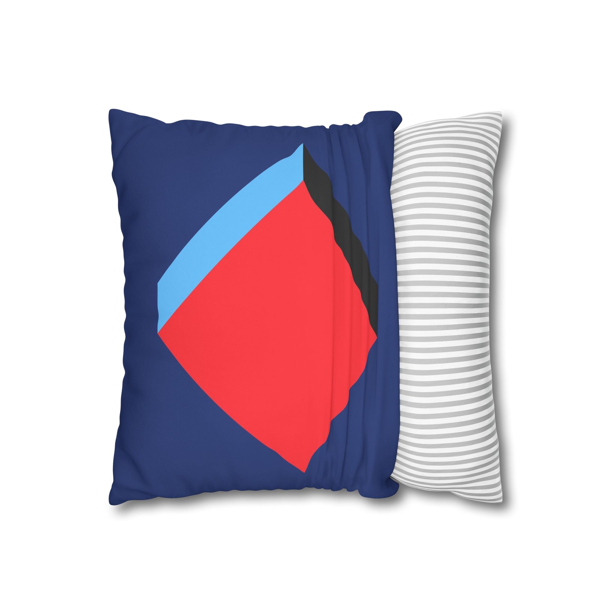 Geometric Diamond Pillowcase - Red & Blue