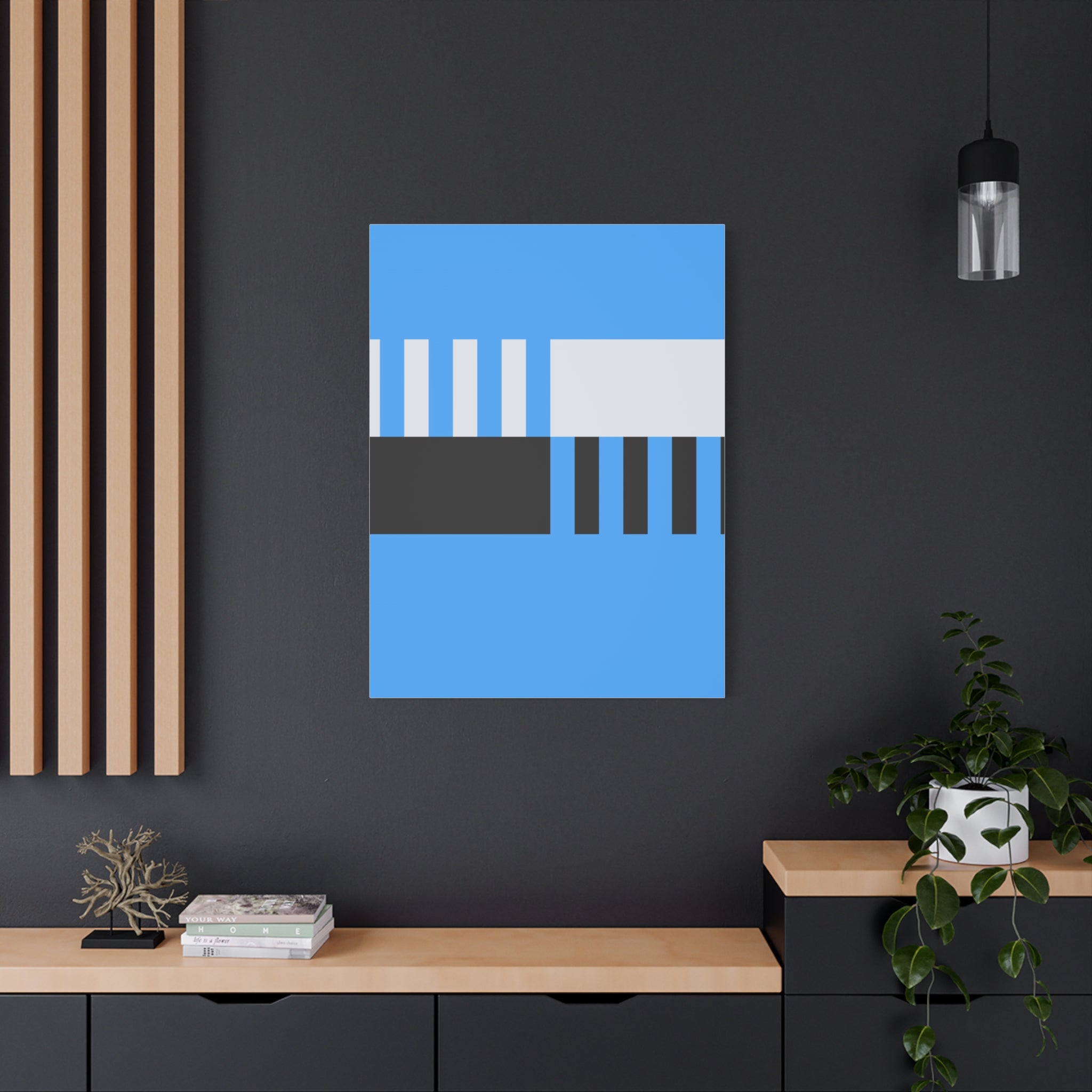 Abstract Geometric Bridge Canvas Art