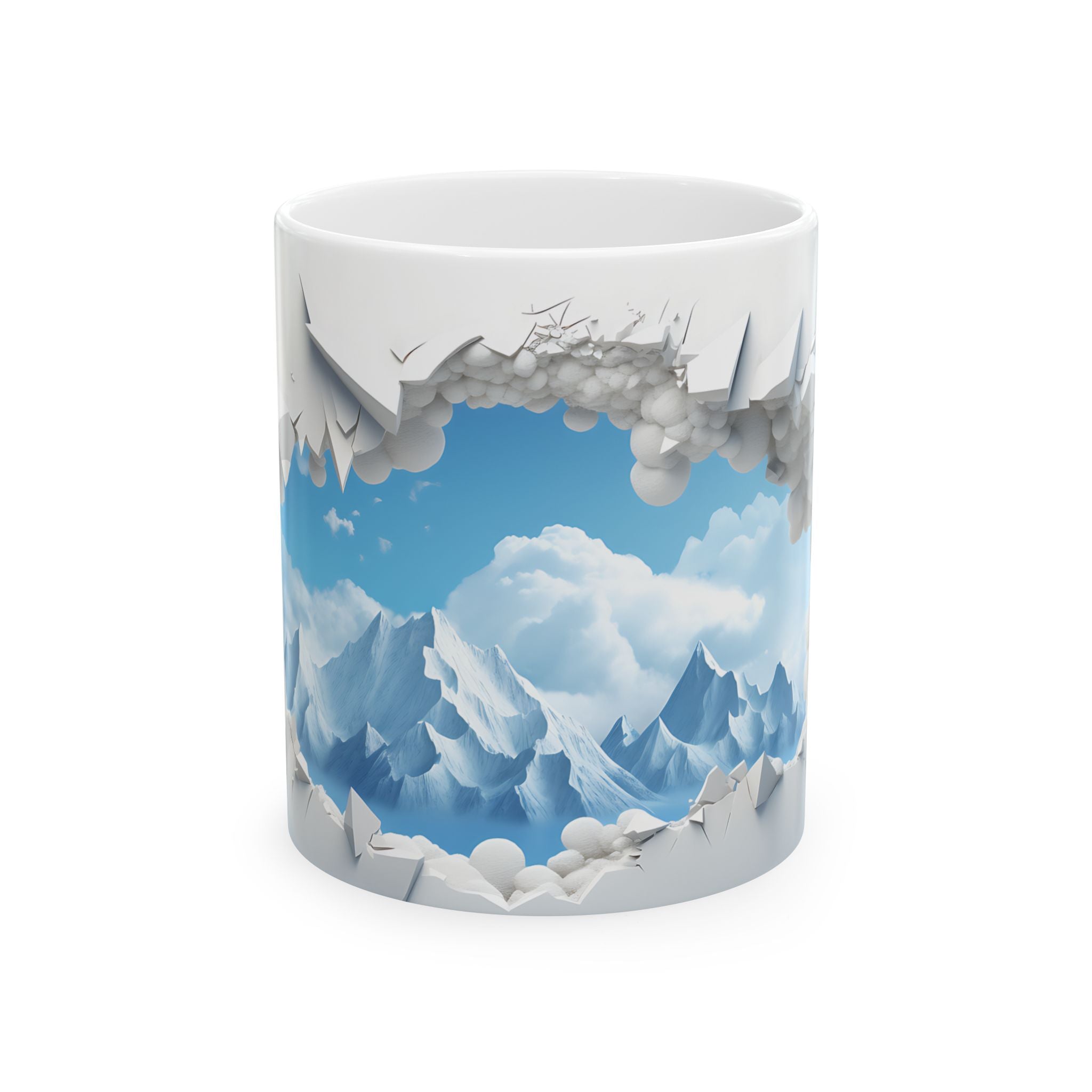 Mountain Escape Mug: Surreal Art