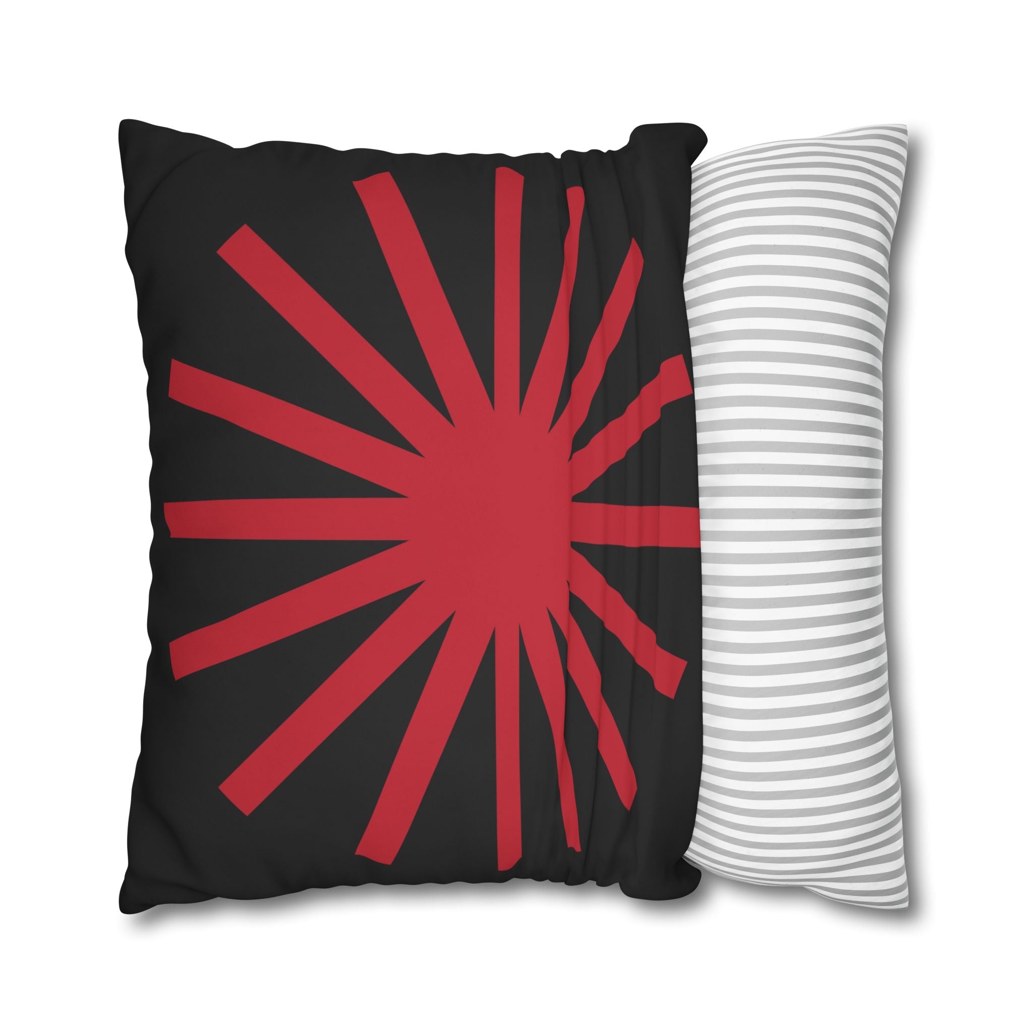 Red Sunburst Geometric Pillowcase