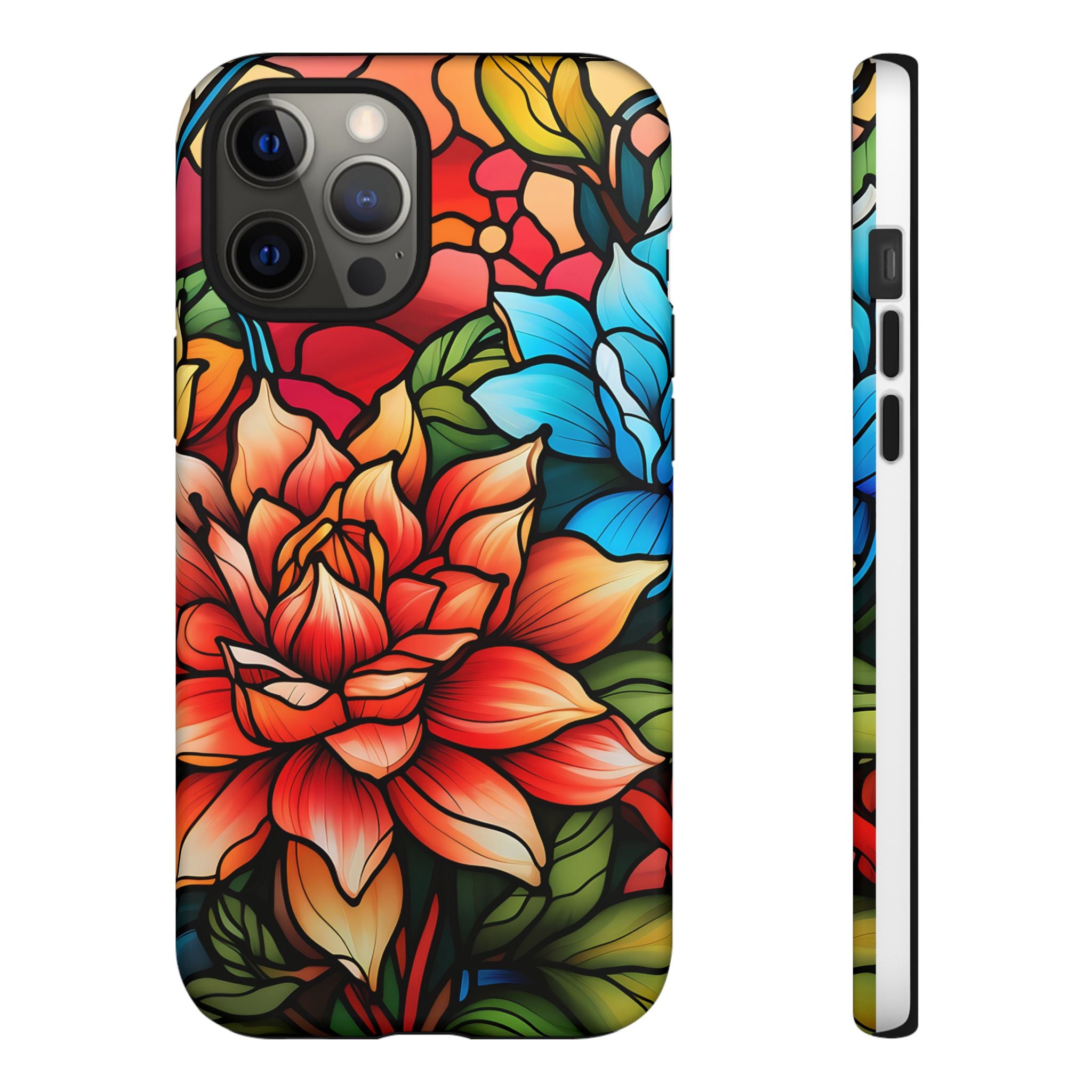 Stained Glass Floral iPhone Case - Hexagon Stone