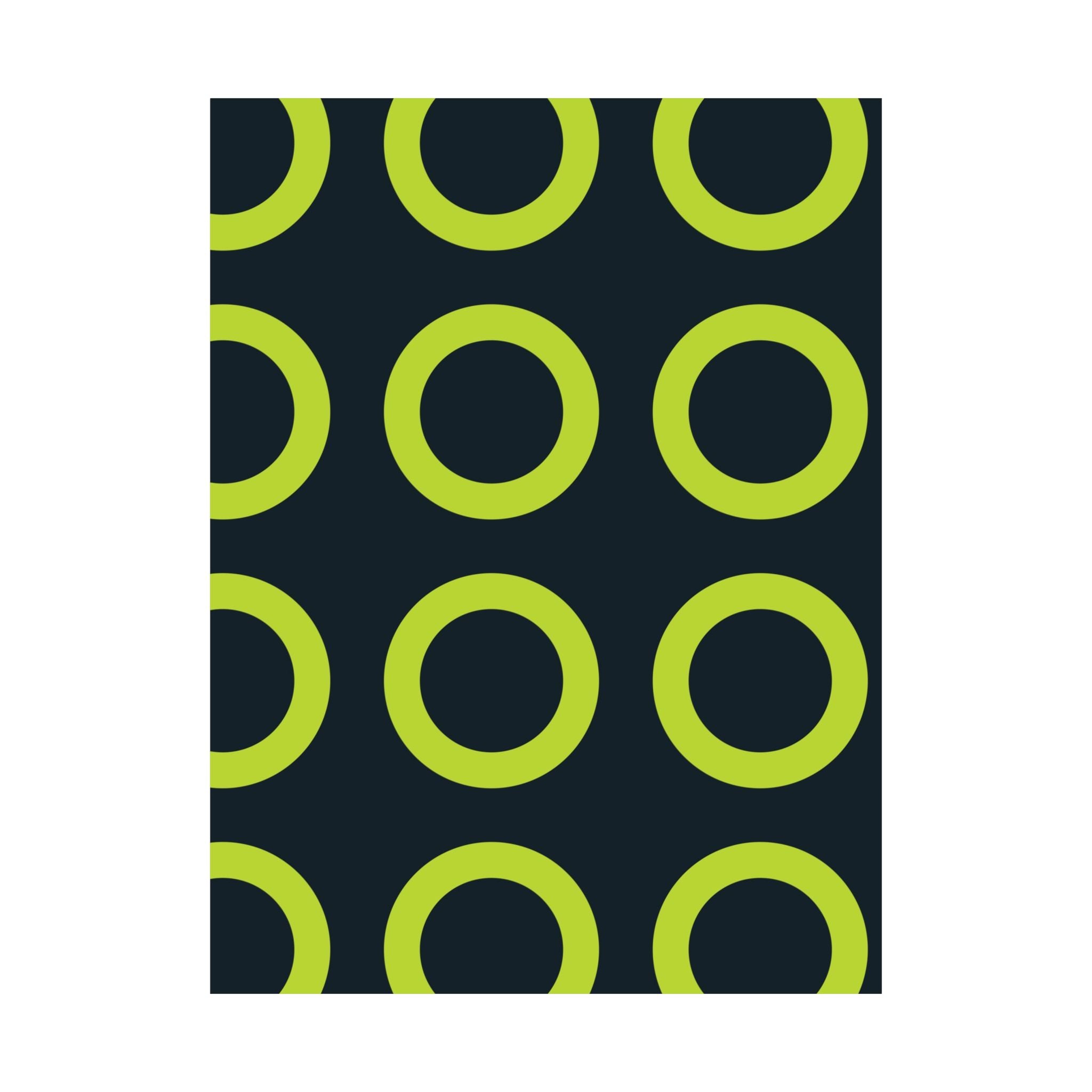 Lime Green Circle Teal Poster Art