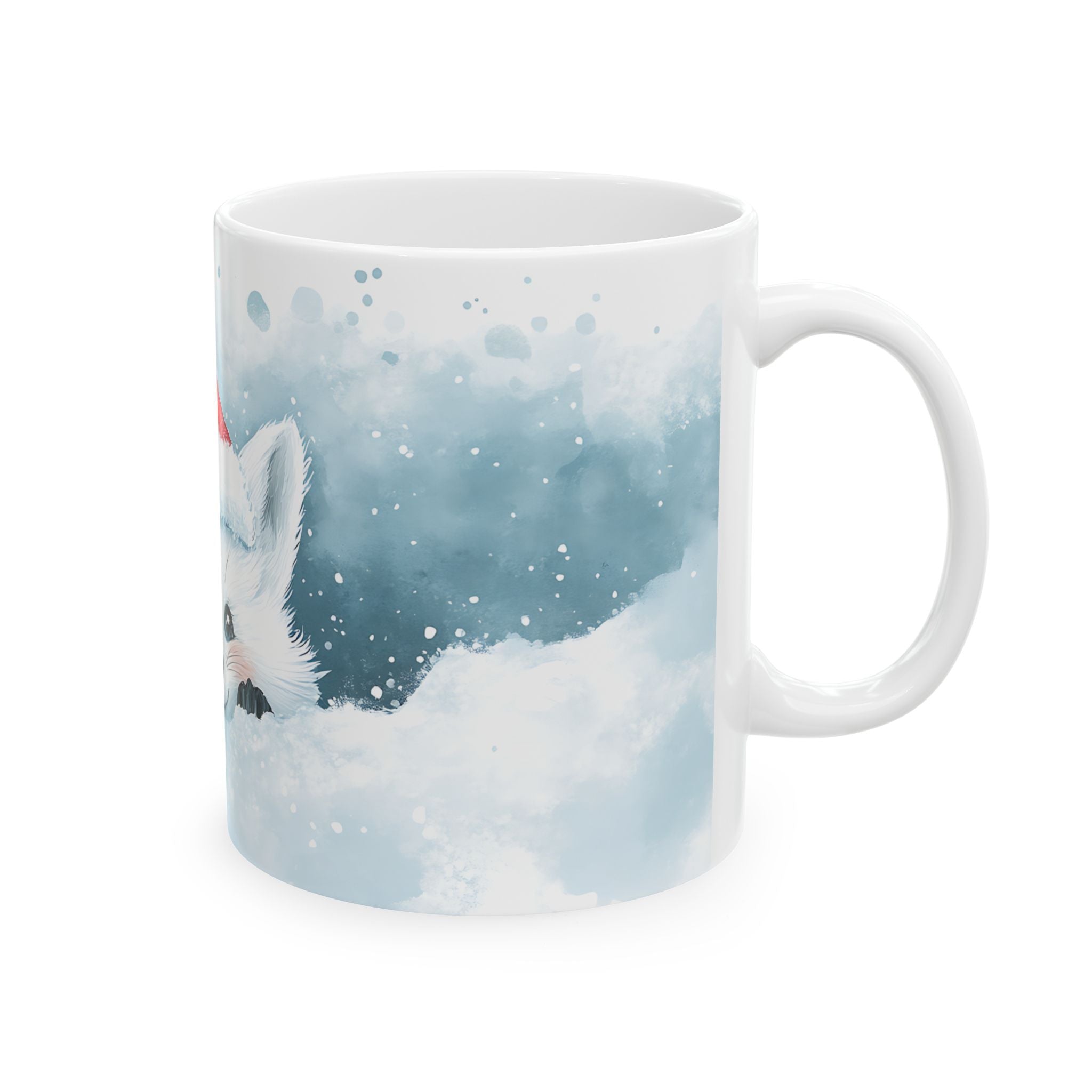 Arctic Fox Christmas Mug - Cute Holiday Gift