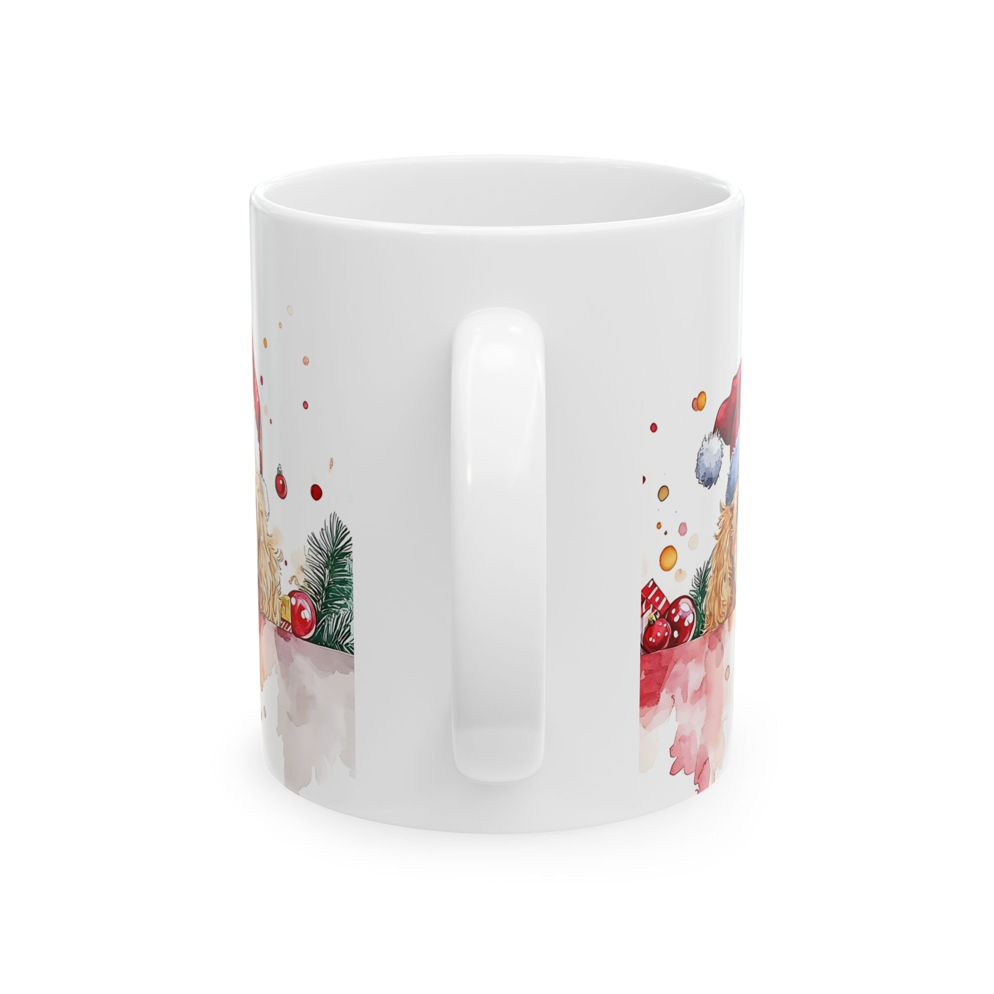 Santa Poodle Puppy Christmas Mug