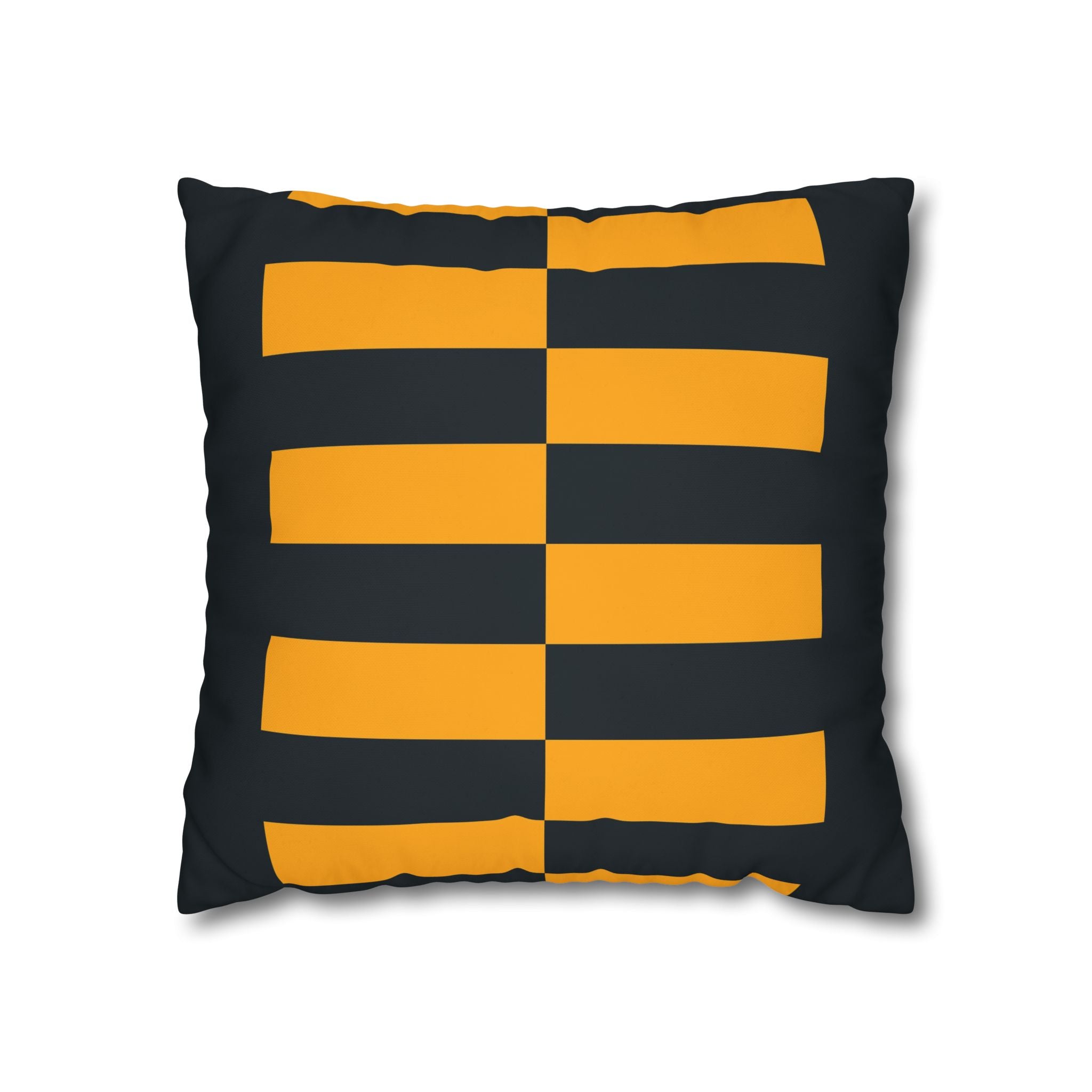 Geometric Teal & Gold Stripe Pillowcase