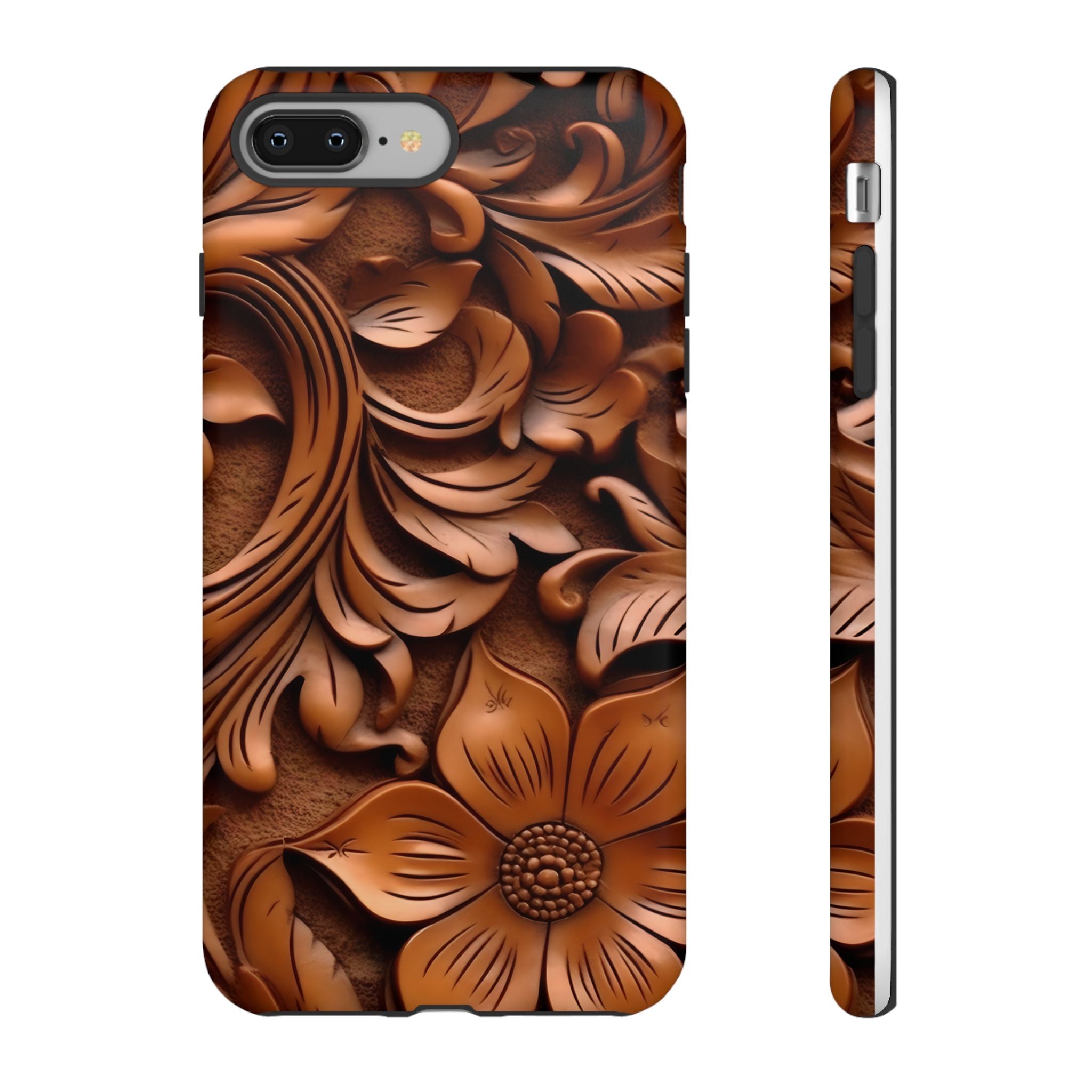 Baroque Floral Hexagon Stone iPhone Case