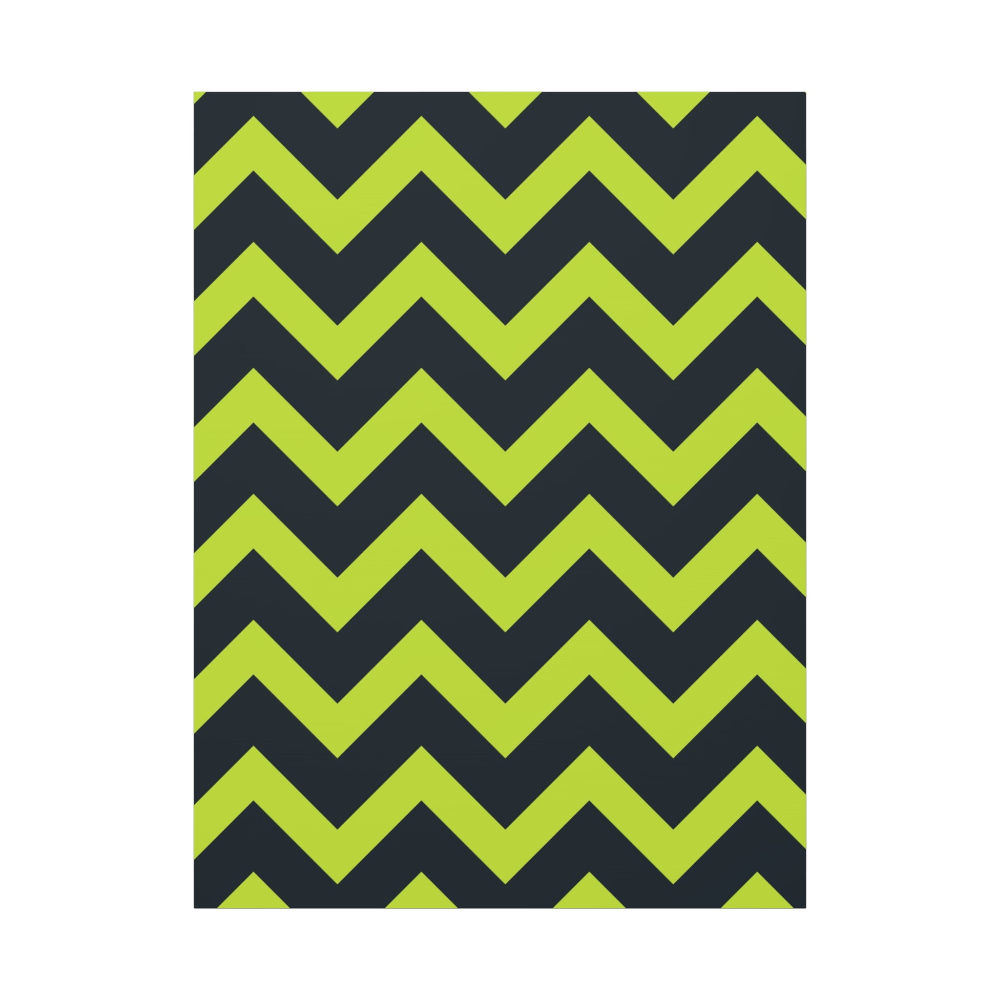 Lime & Forest Green Zigzag Canvas Art