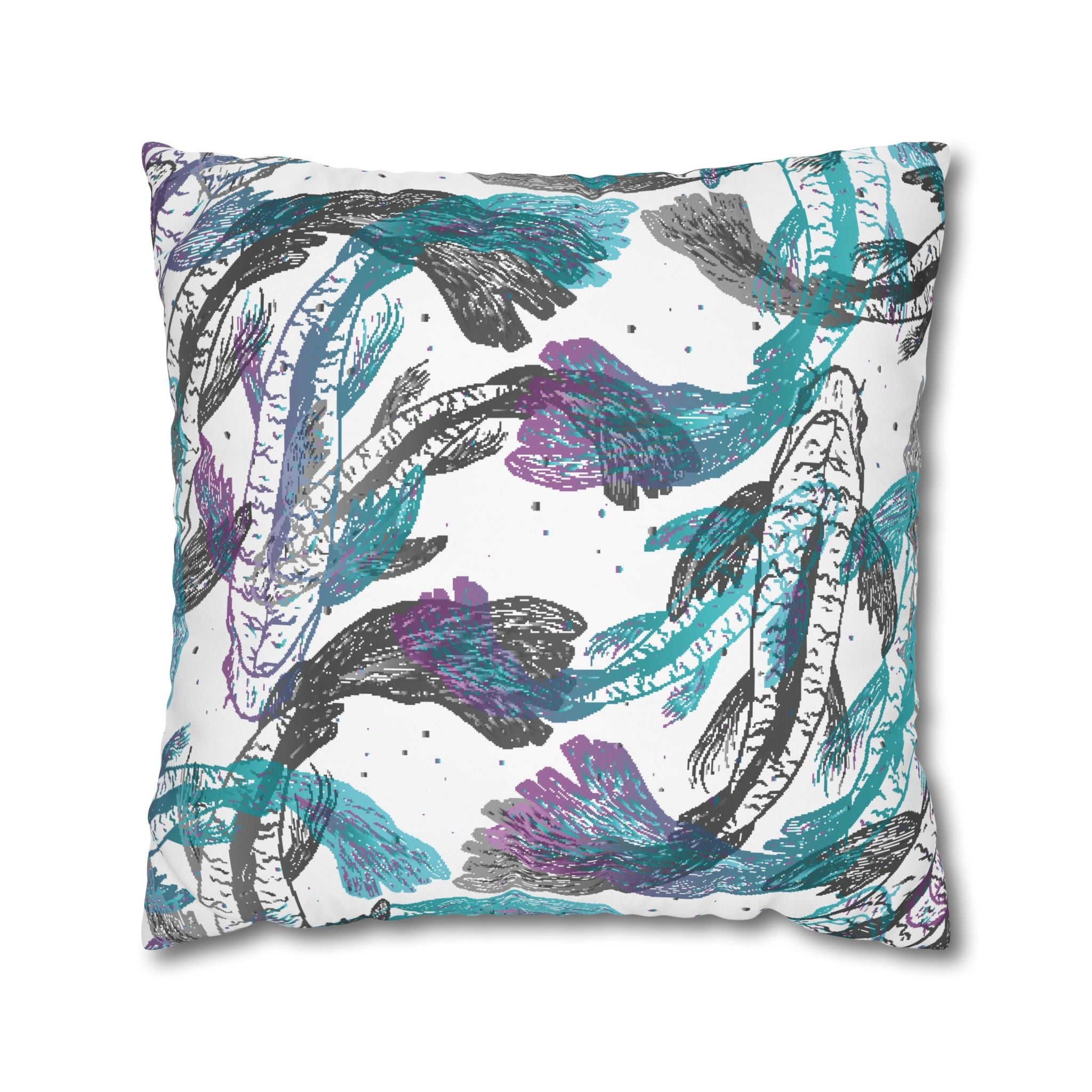 Koi Fish Pillowcase - Teal & Purple