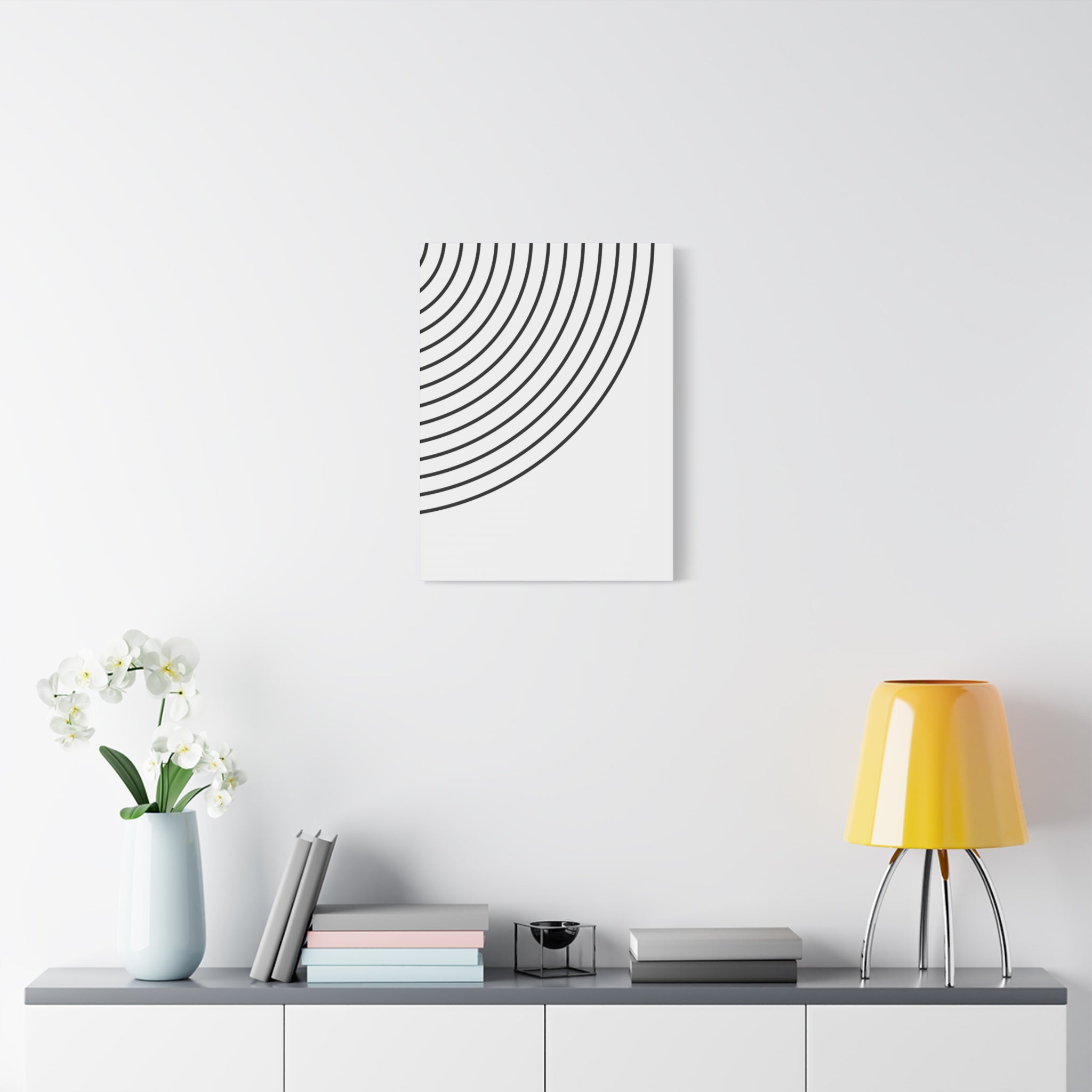 Concentric Circles Matte Canvas Art