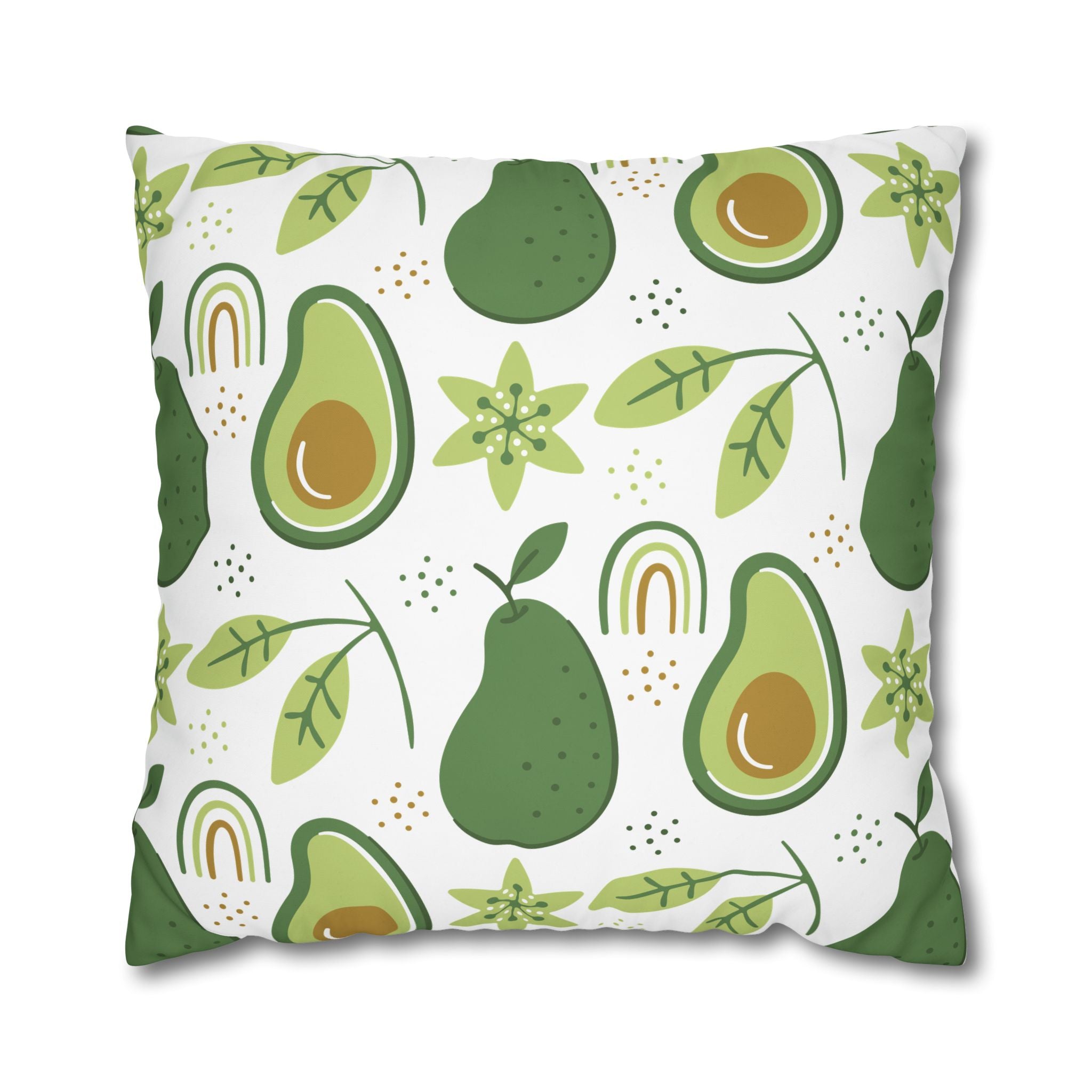 Avocado Leaf Pillowcase - Retro Green