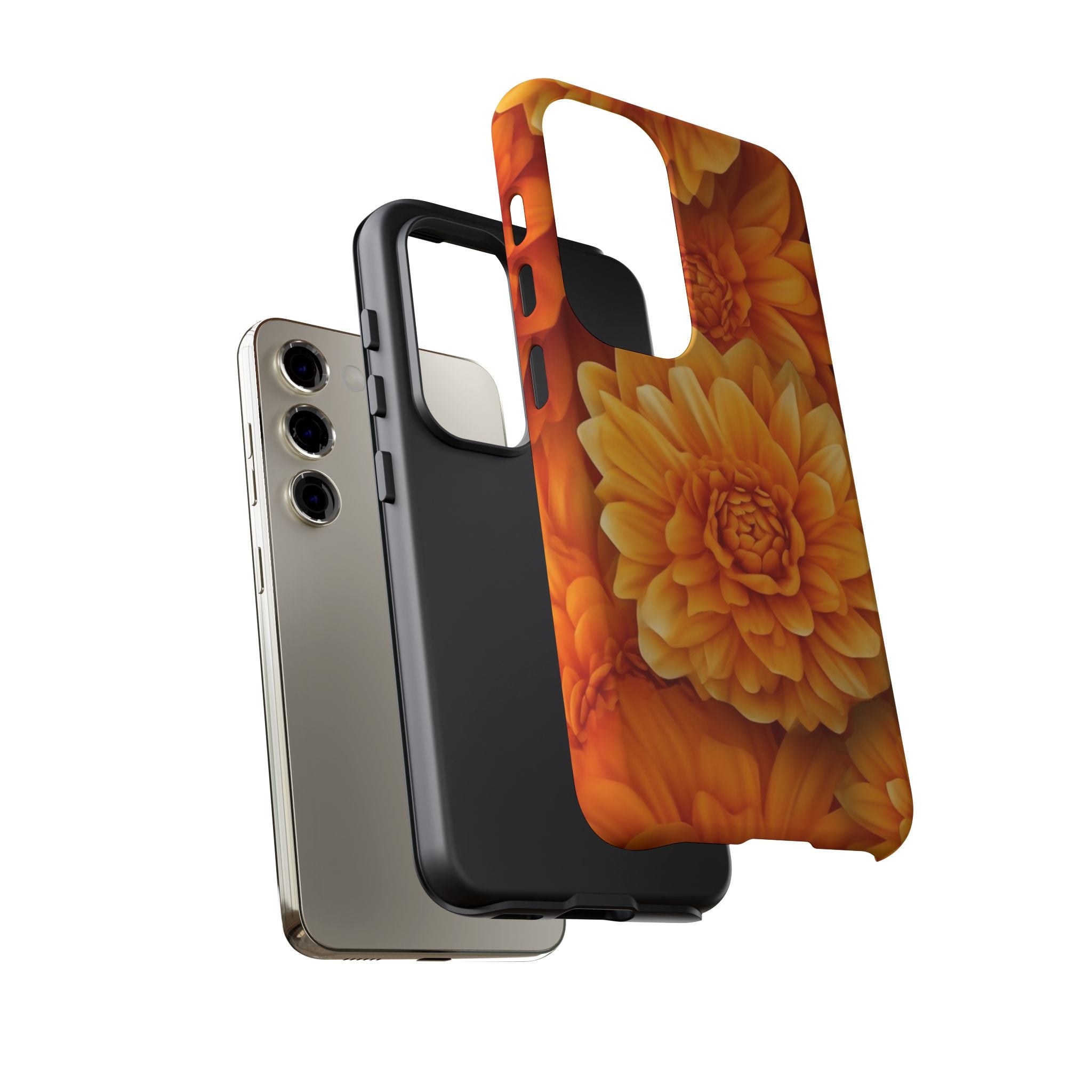 Orange Dahlia Bloom Samsung Case