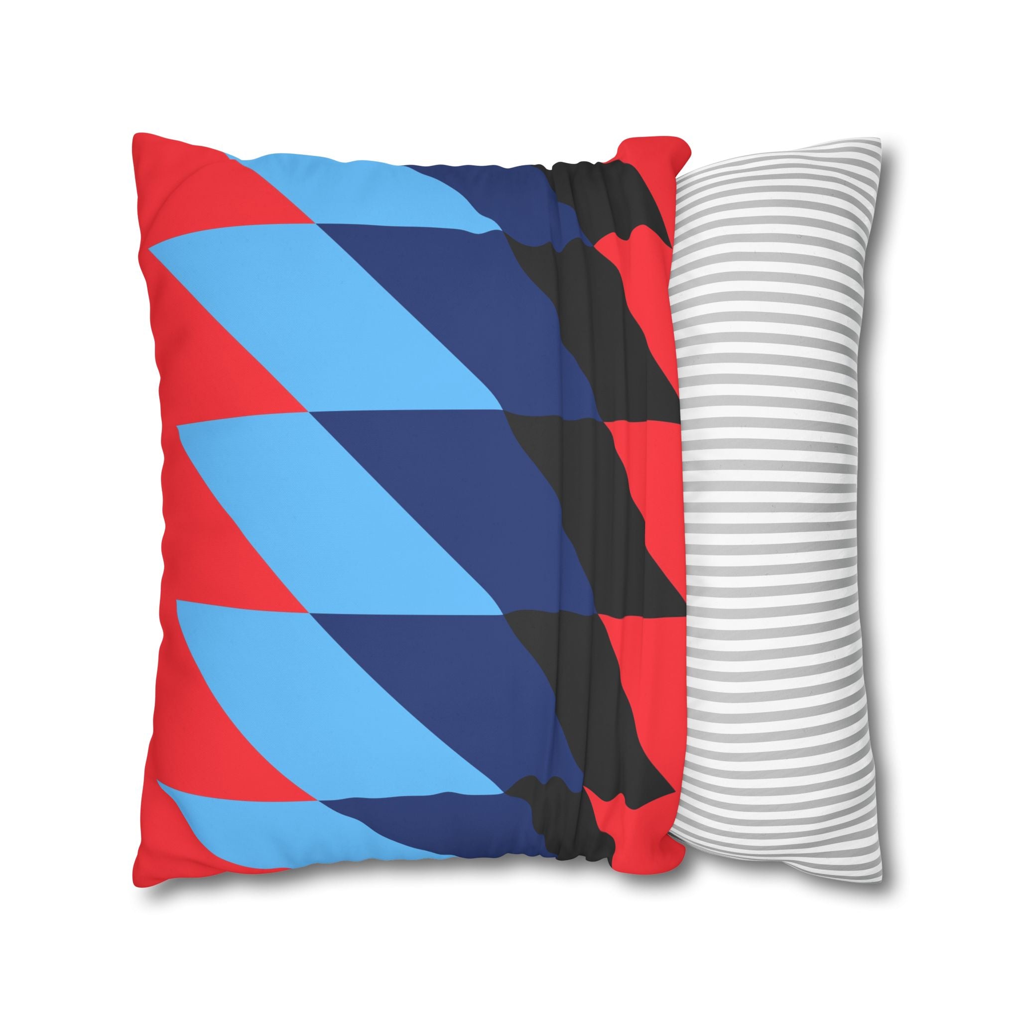 Geometric Red Pillowcase - Modern Design