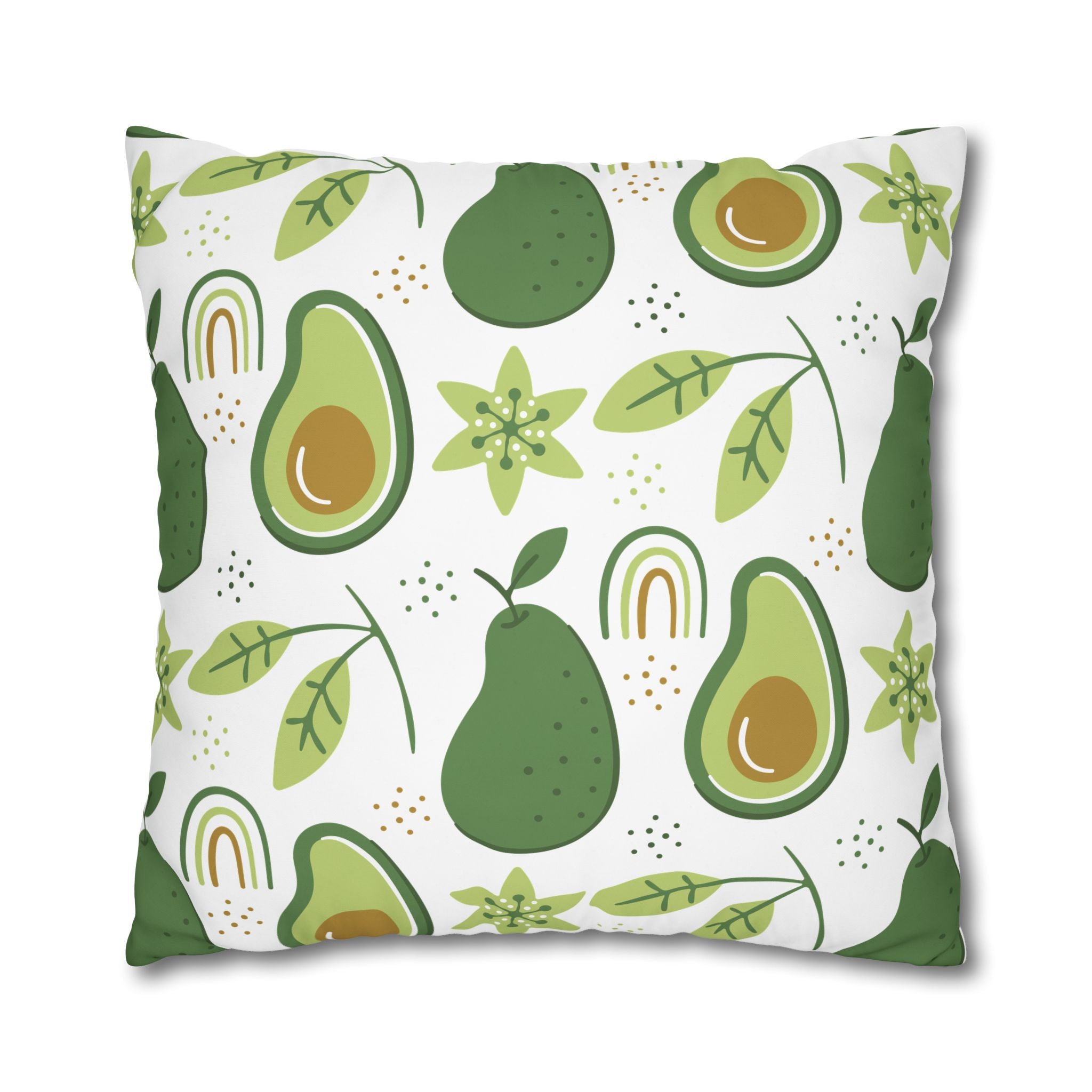 Avocado Leaf Pillowcase - Retro Green