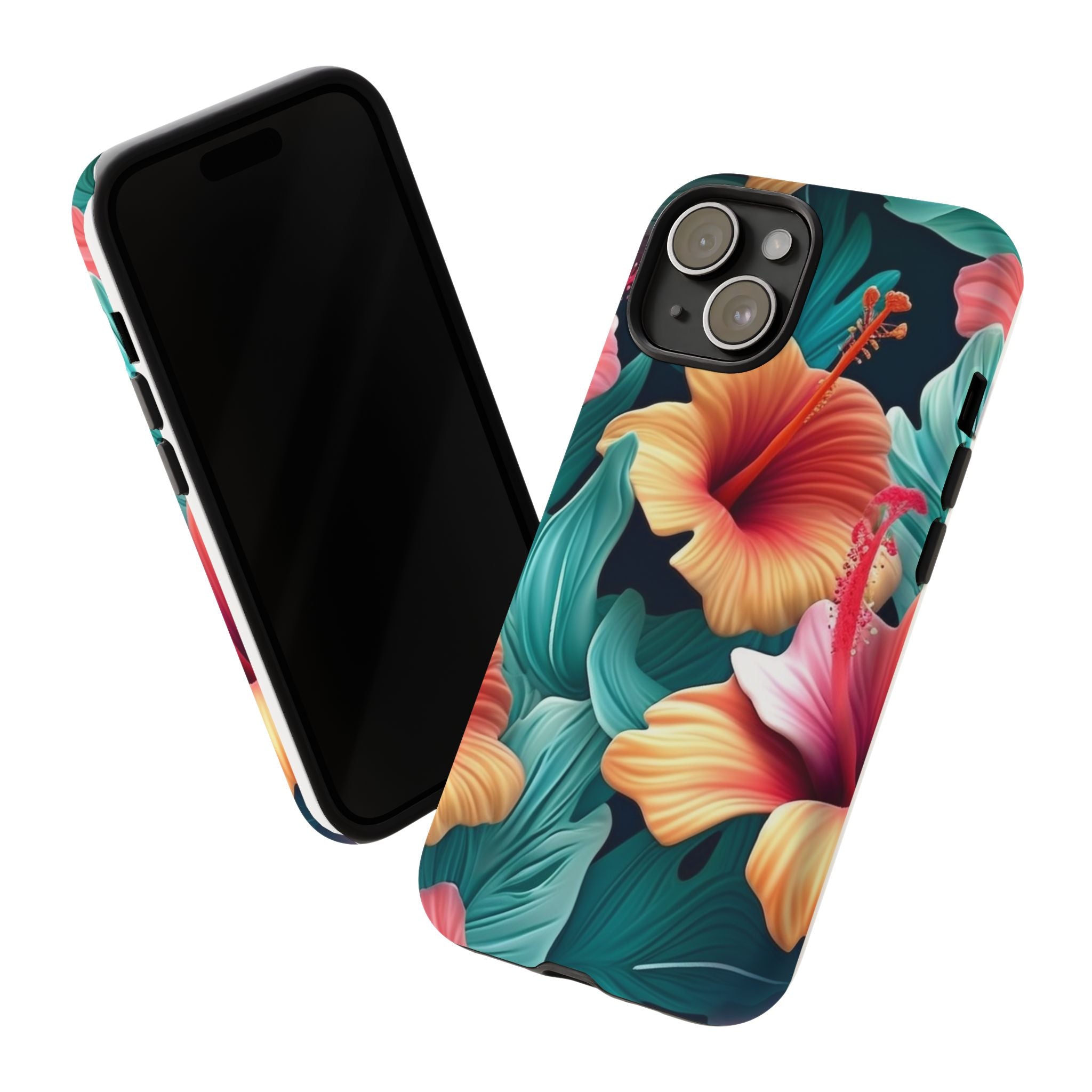 Tropical Hibiscus Hexagon iPhone Case