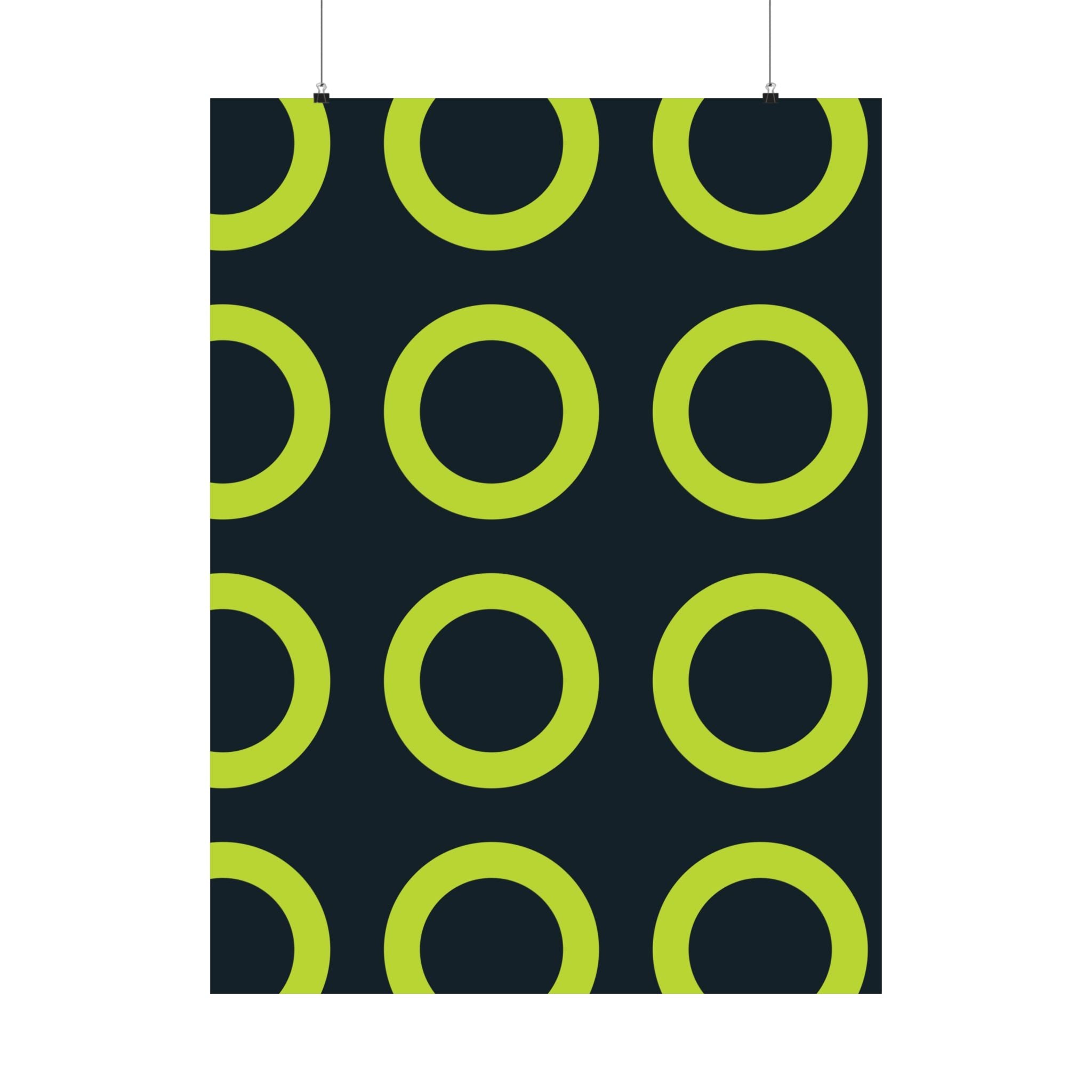 Lime Green Circle Teal Poster Art