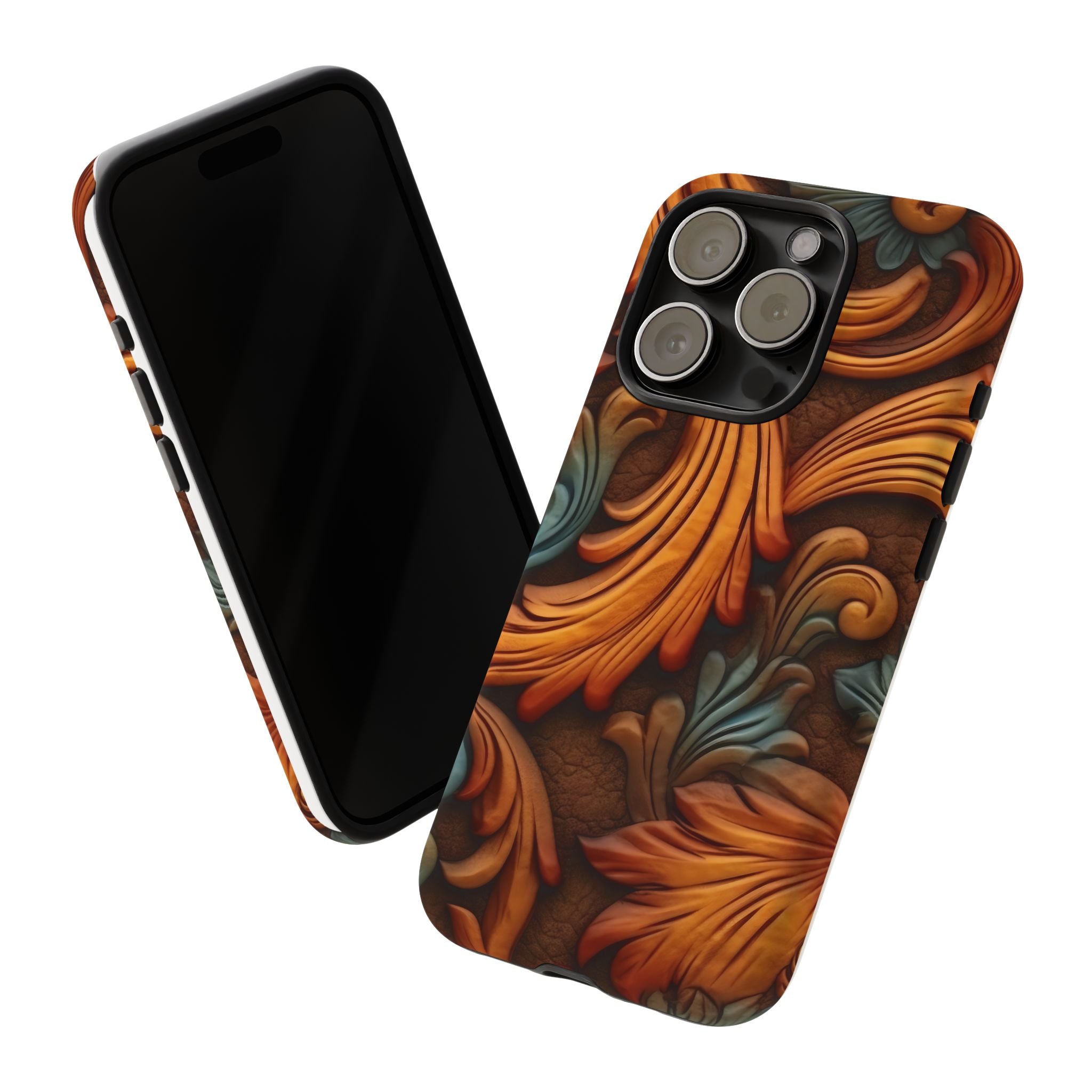 Baroque Copper iPhone Case - Hexagon Stone