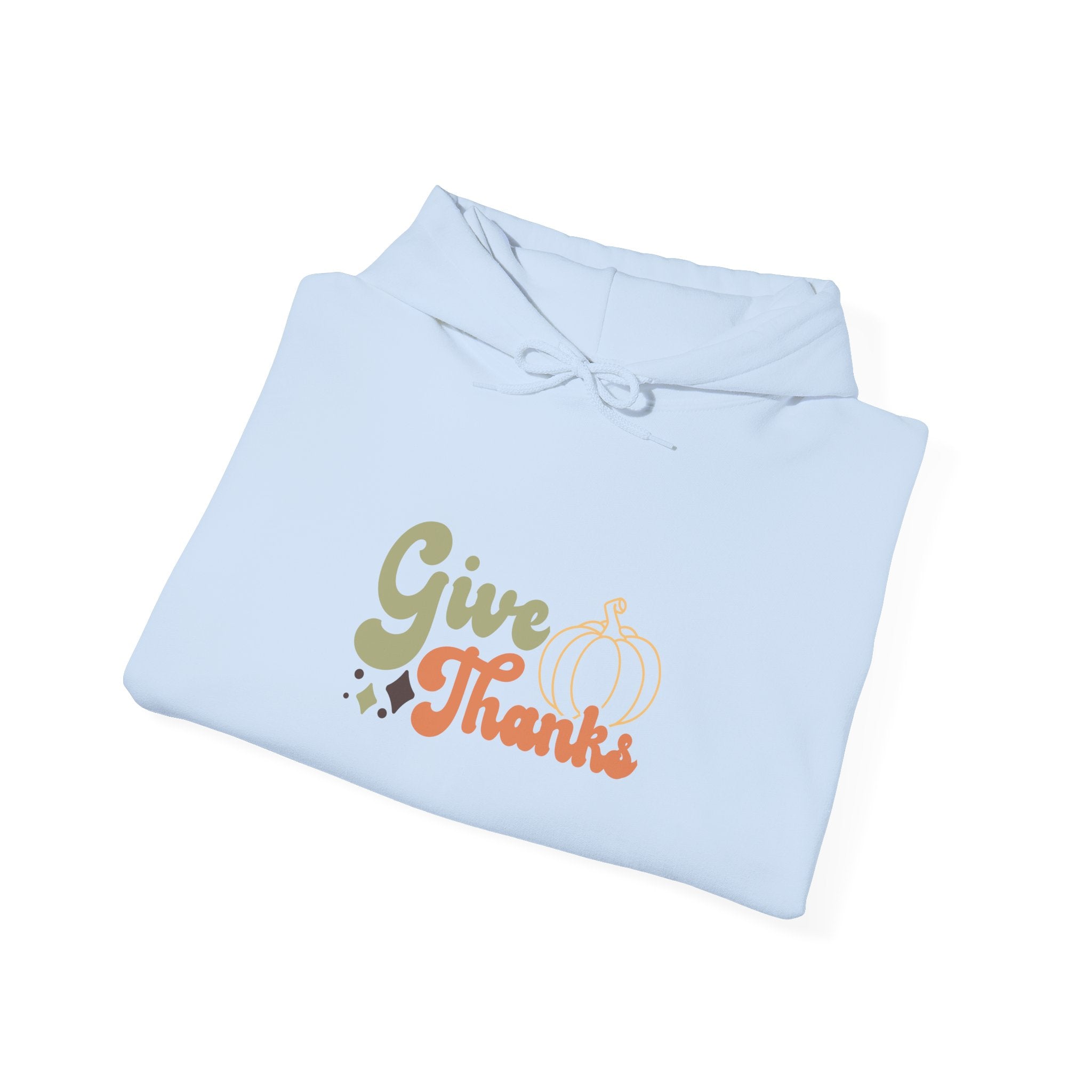 Give Thanks Pumpkin Hoodie - Retro Thanksgiving