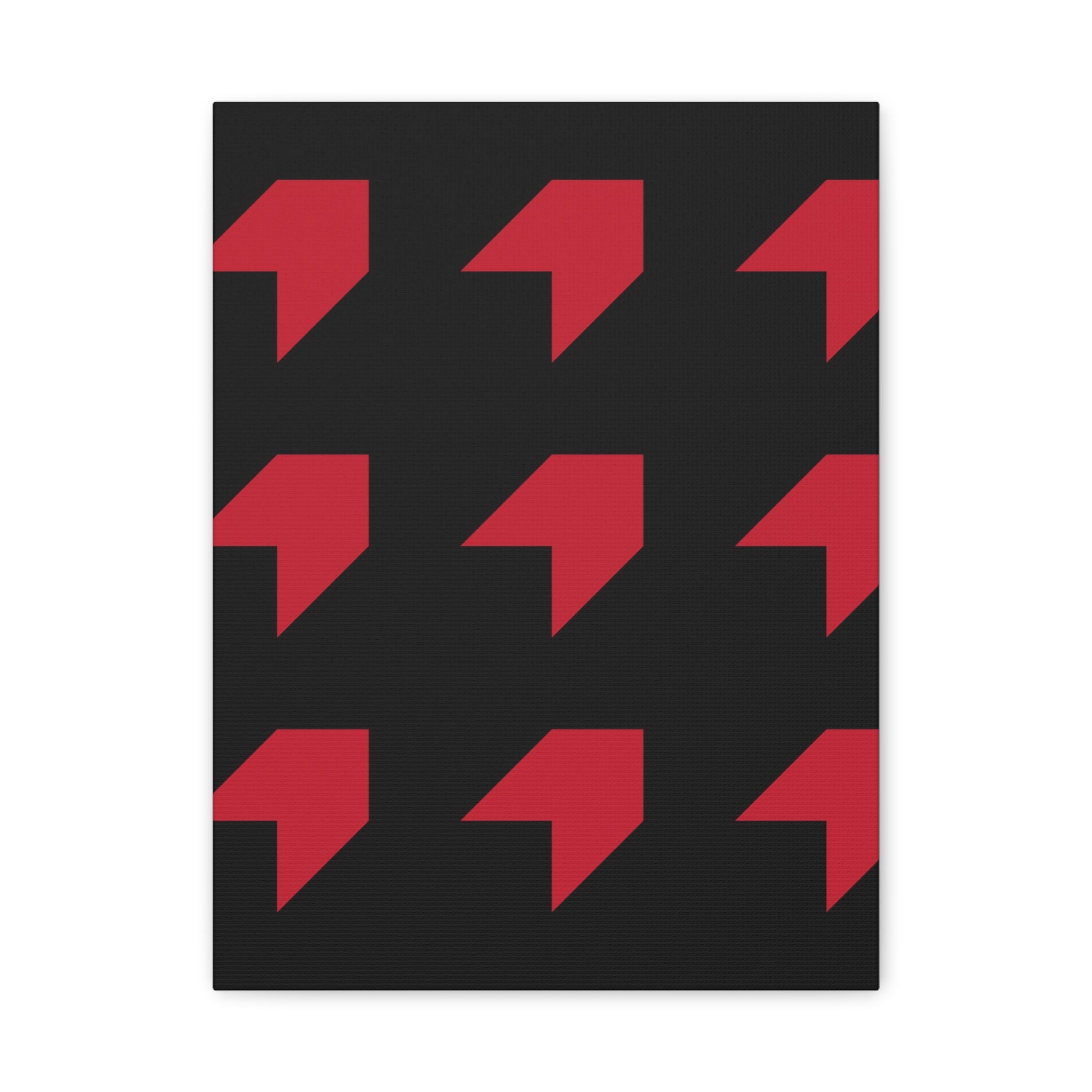 Red Geometric Arrow Canvas Art