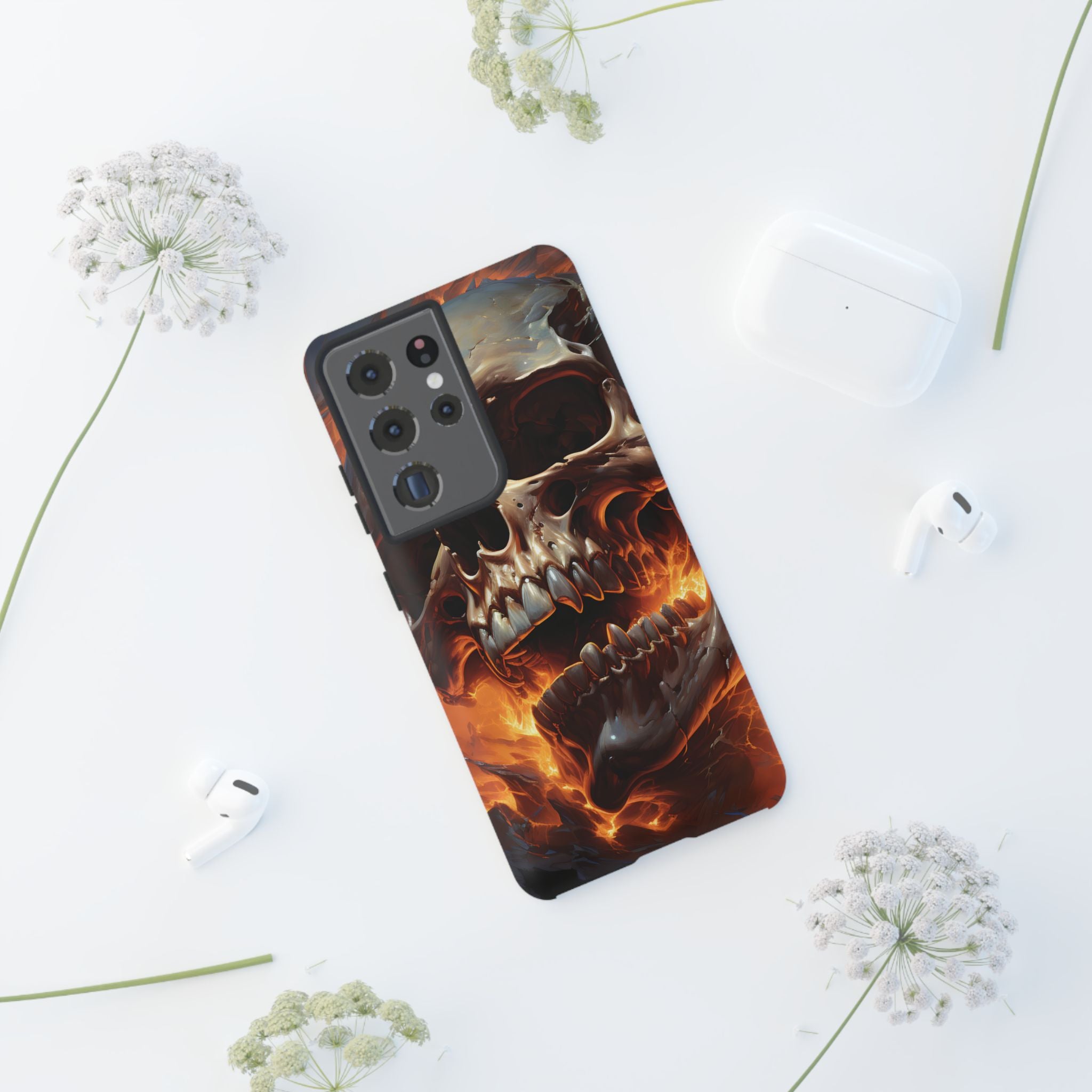 Fiery Skull Samsung Phone Case