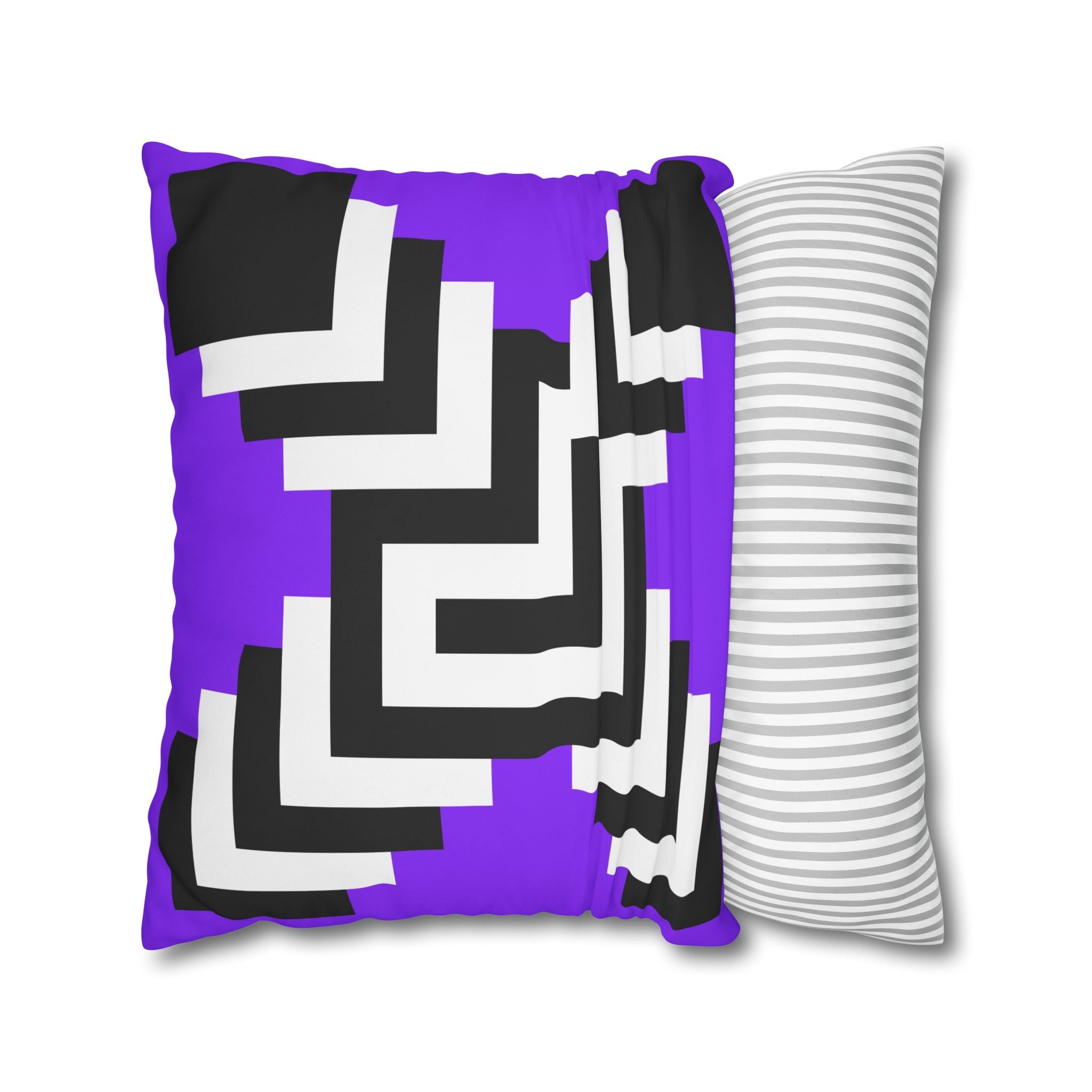 Purple Pixel Art Pillowcase - Abstract Design