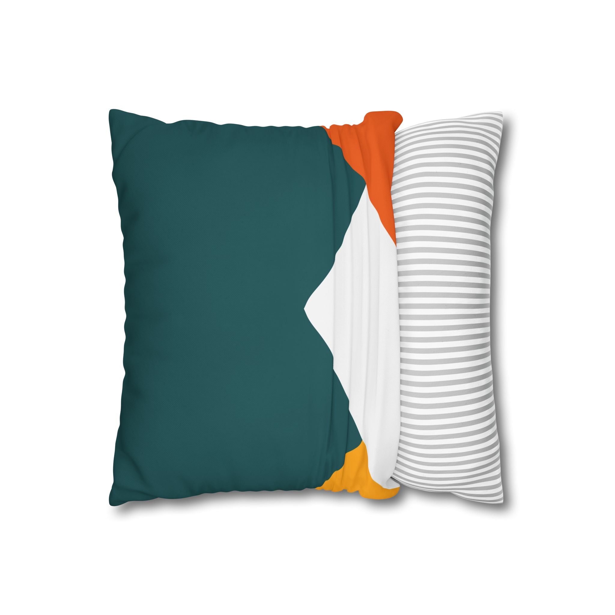 Geometric Teal & Orange Pillowcase