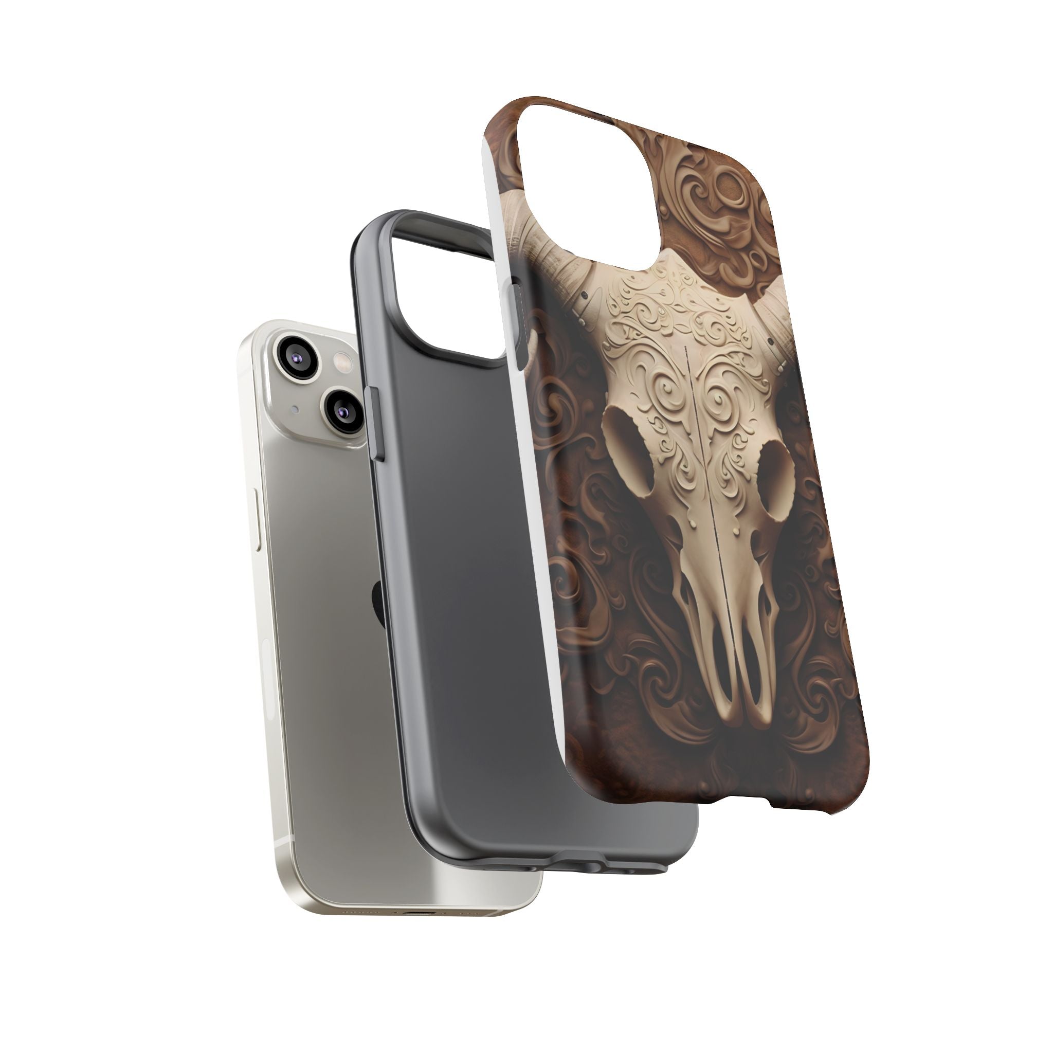 Baroque Ram Skull Hexagon Stone iPhone Case