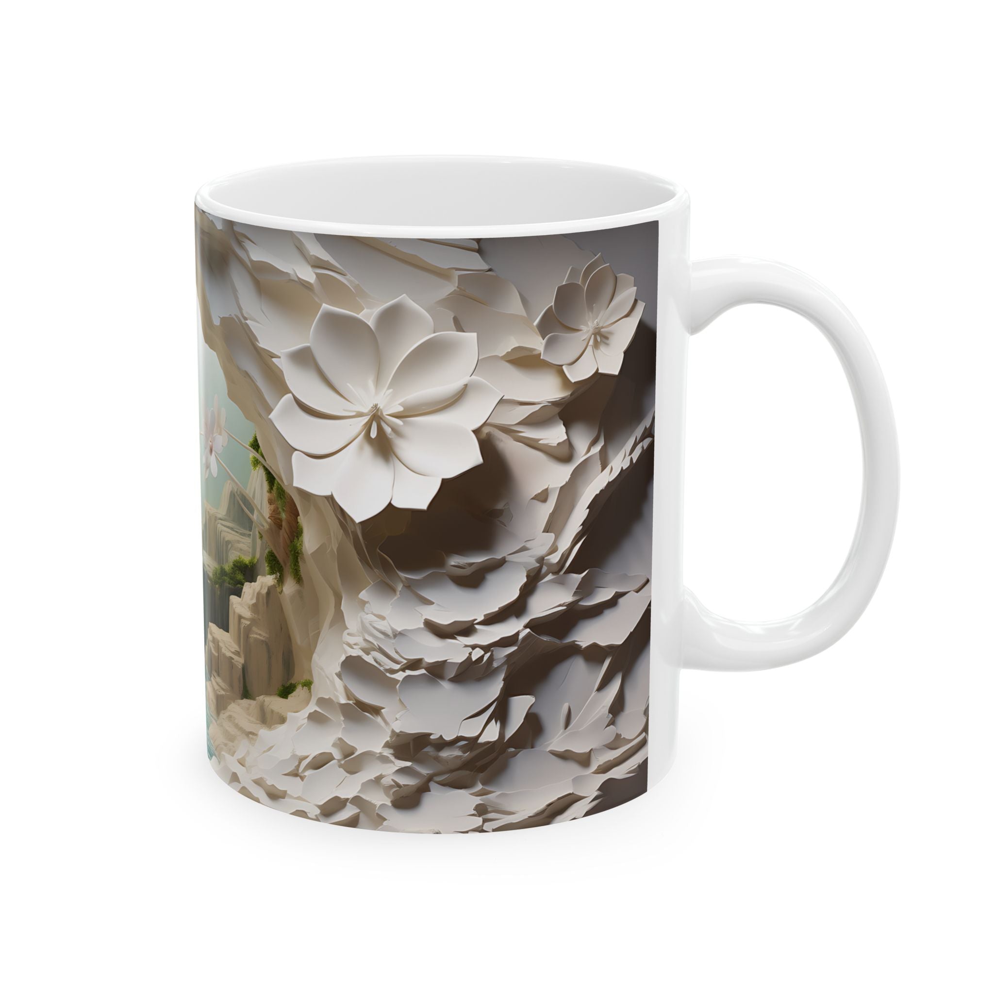 Serene Waterfall Cave Mug