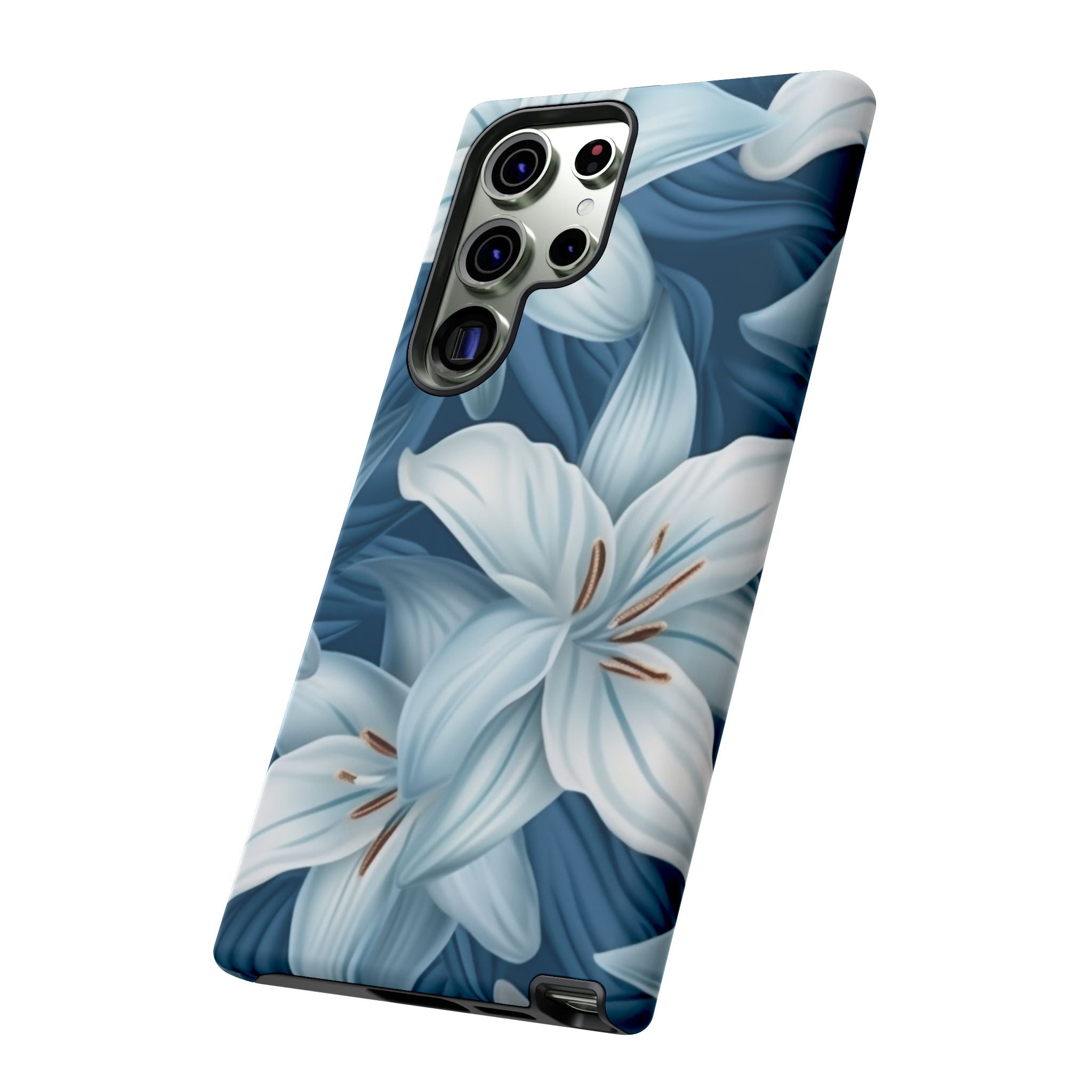 Pastel Blue Lily Samsung Phone Case