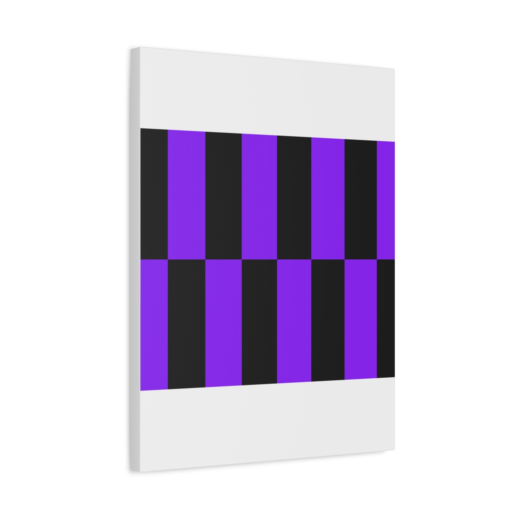 Violet & Charcoal Checkerboard Canvas Art