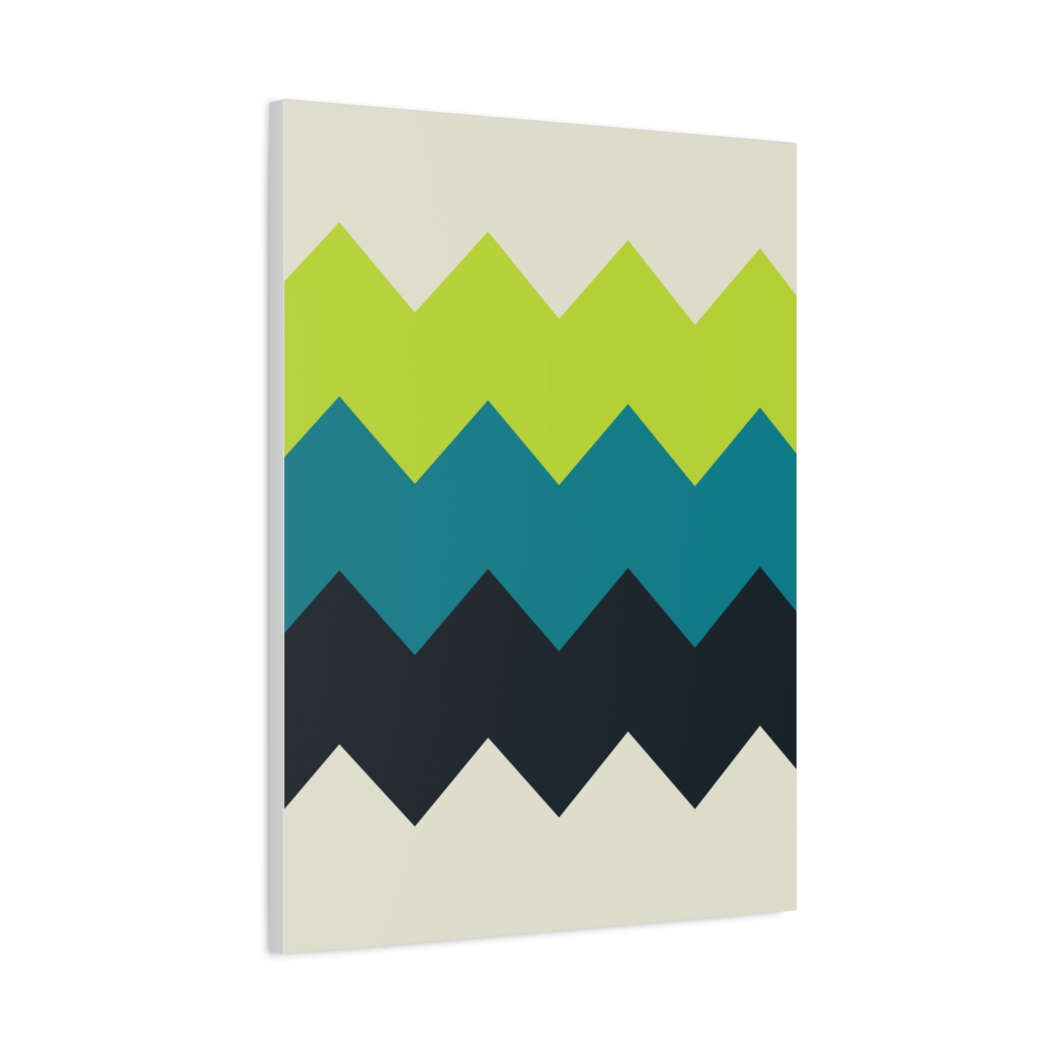 Abstract Geo Zigzag Canvas Art Print