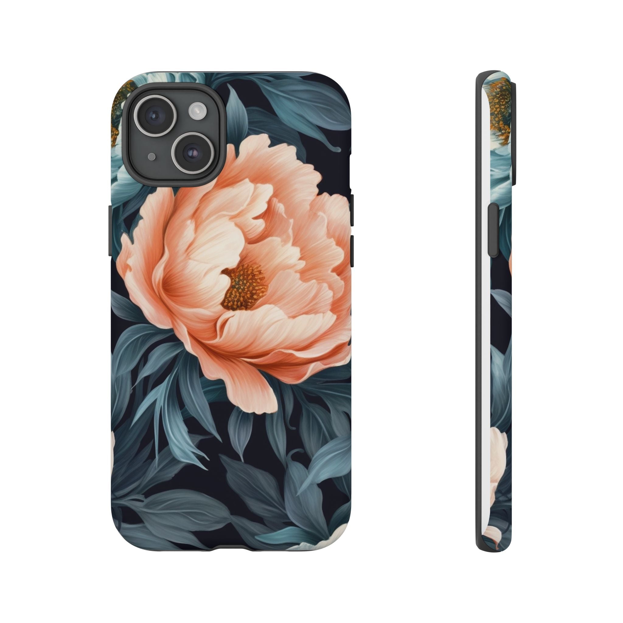 Moody Floral iPhone Case - Hexagon Stone