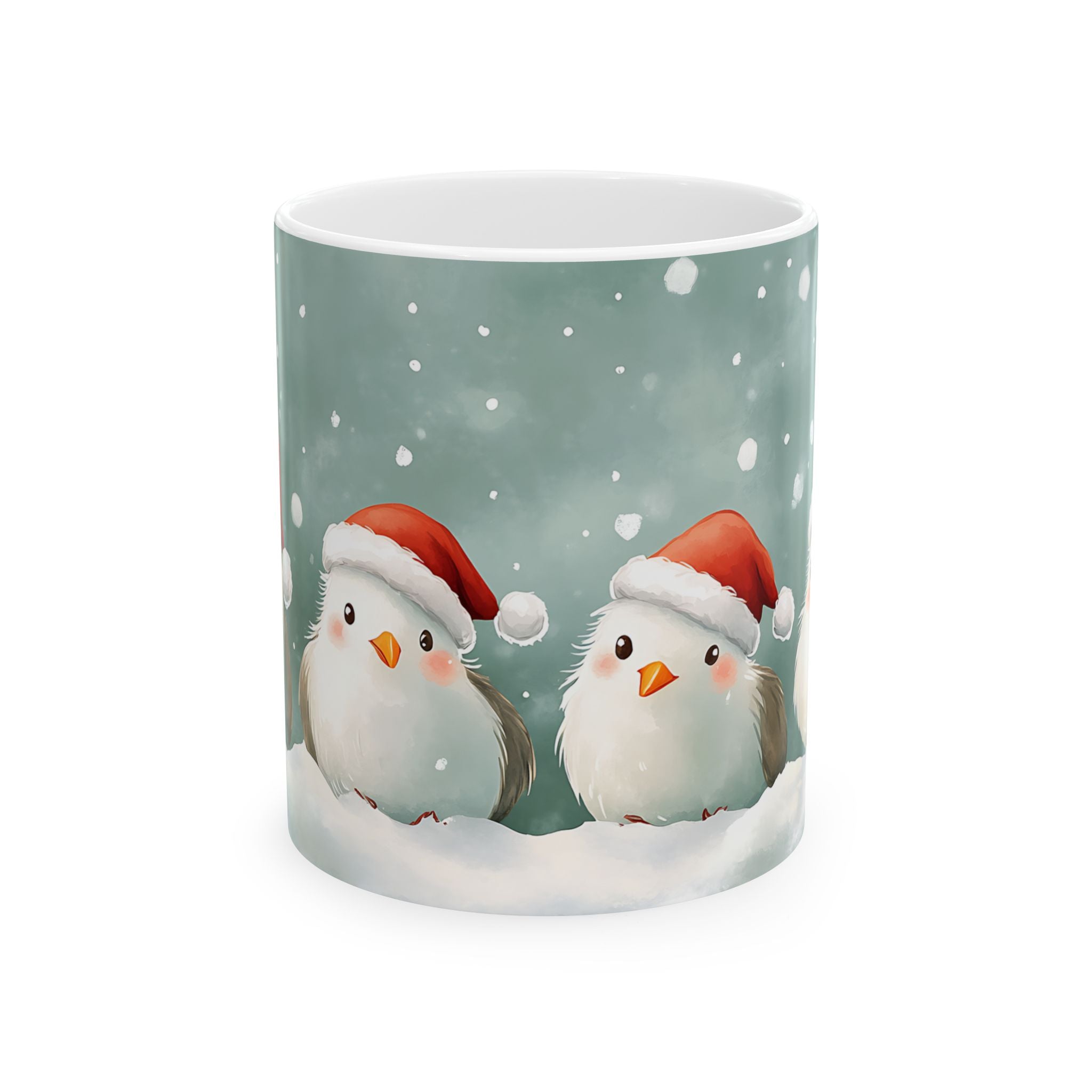 Snowy Birds Christmas Mug