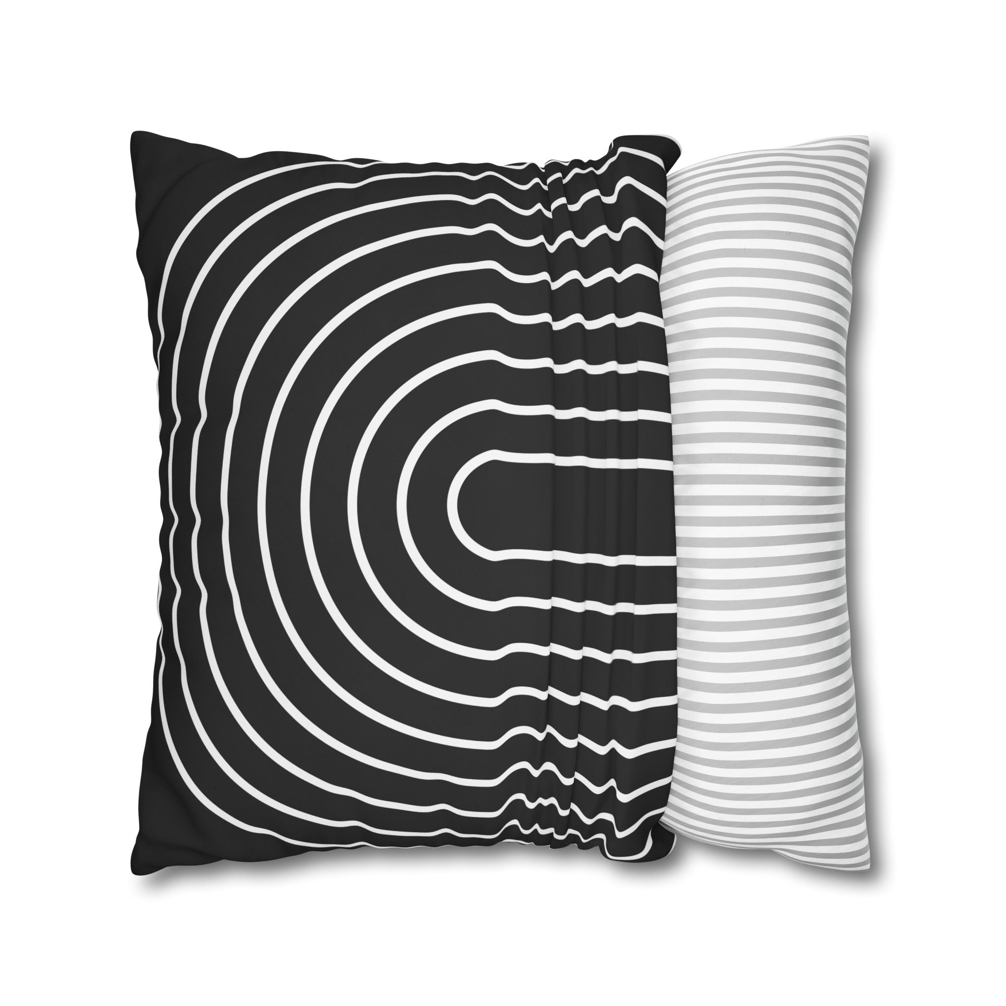 Minimalist Arch Pillowcase - Black & White