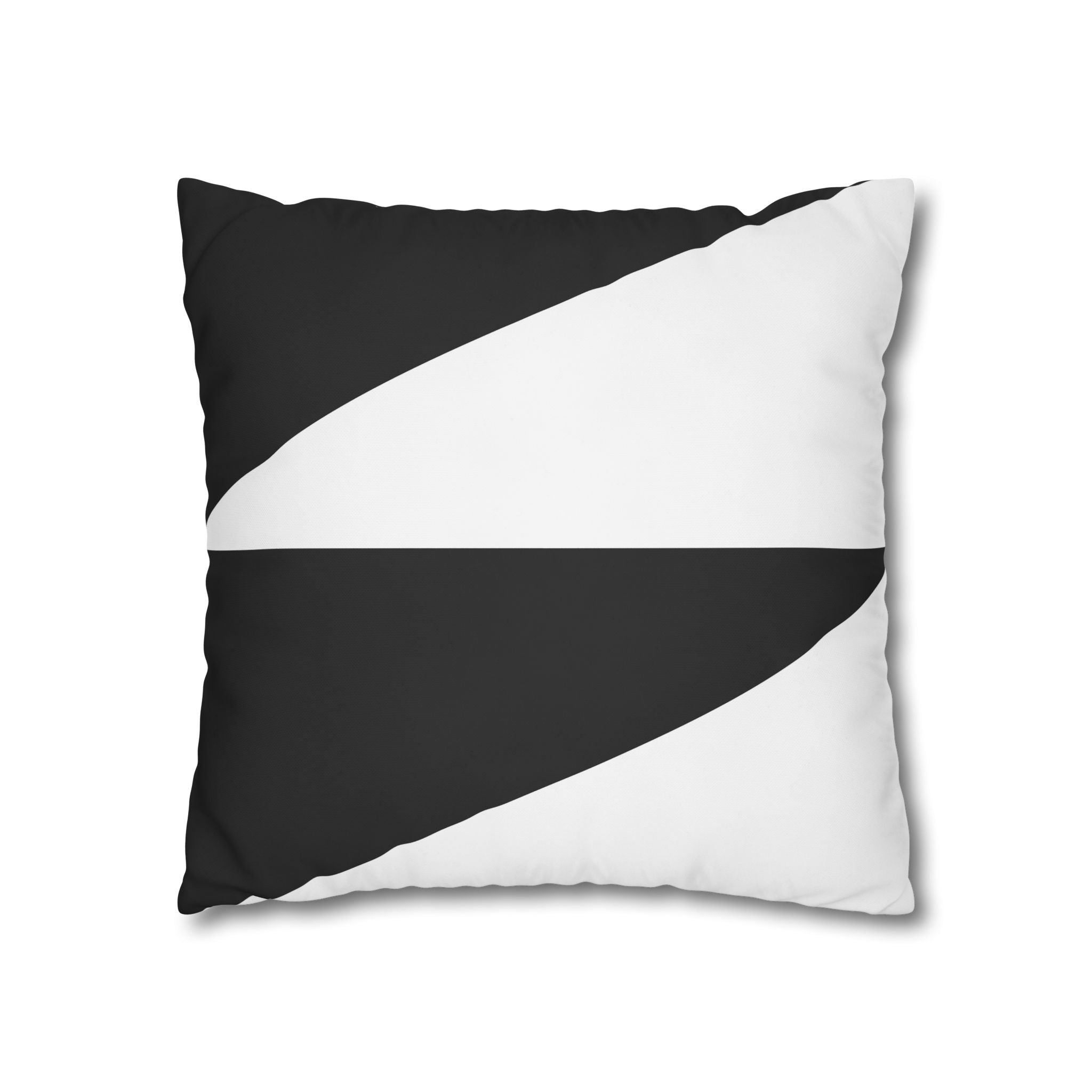 Geometric Triangle Pillowcase - Black & White