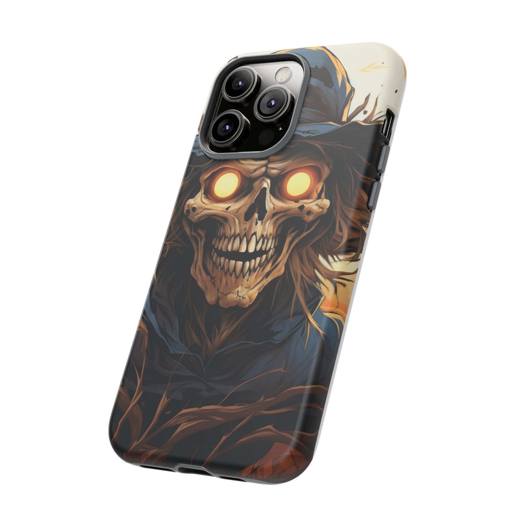 Eerie Scarecrow Hexagon Stone iPhone Case