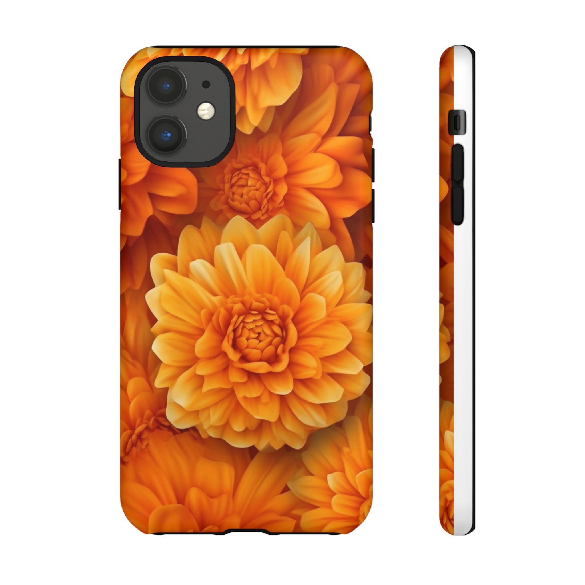 Fiery Dahlia Hexagon iPhone Case