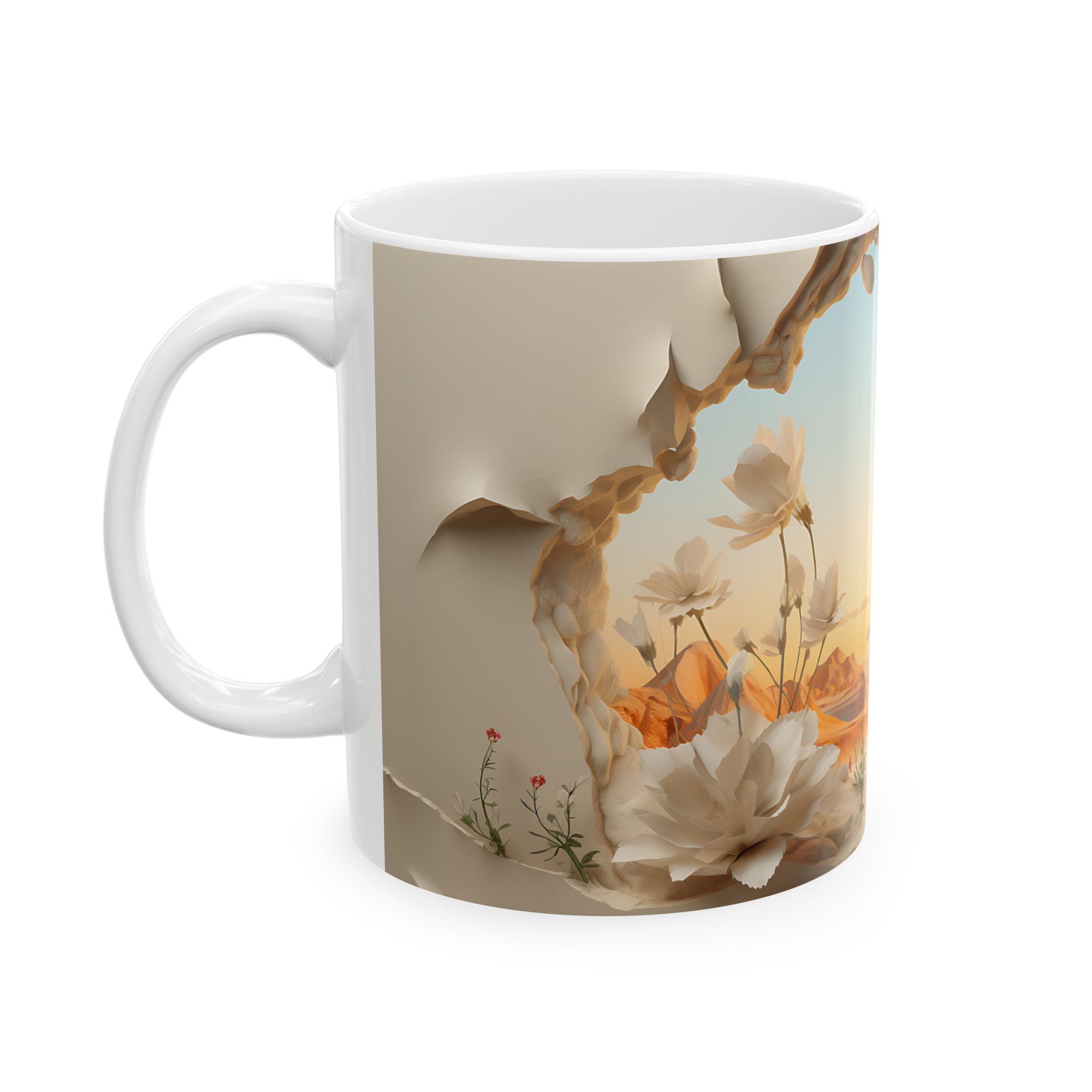 Desert Oasis Mug: Surreal Dreamscape