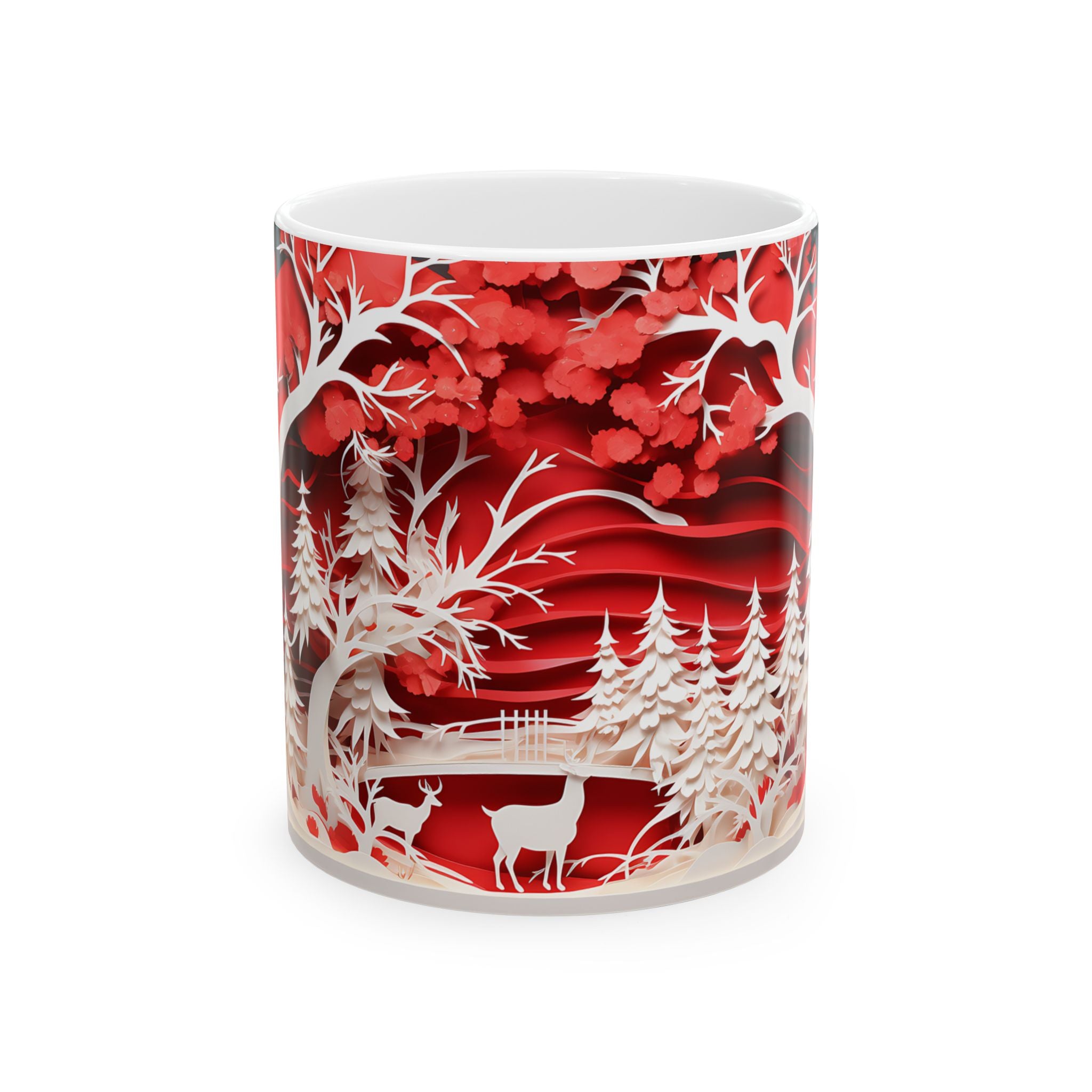 Winter Wonderland Papercut Art Mug