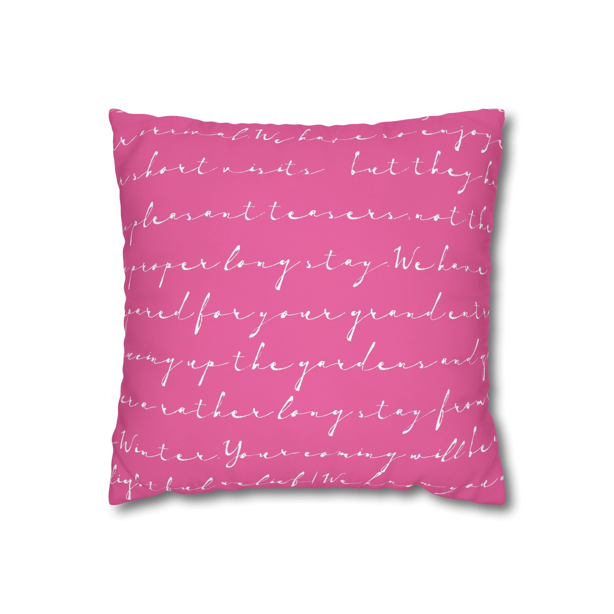 Pink Floral Welcome Pillowcase